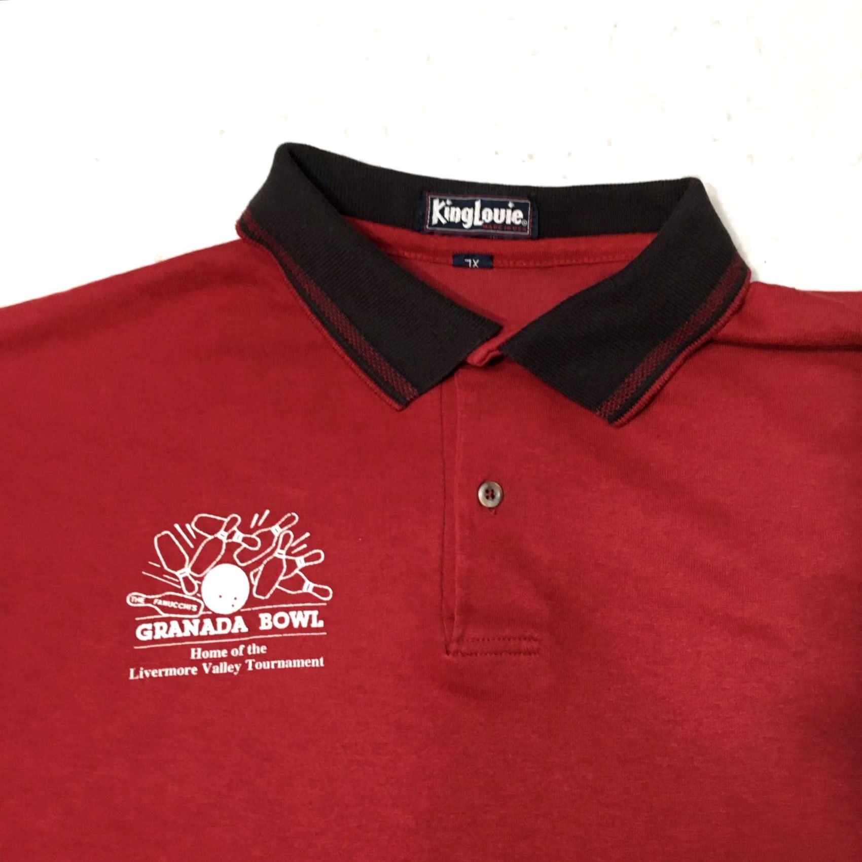 Vintage King Louie America Polo Shirt Men L Red Cotton Short Sleeve Polo Size US L / EU 52-54 / 3 - 2 Thumbnail