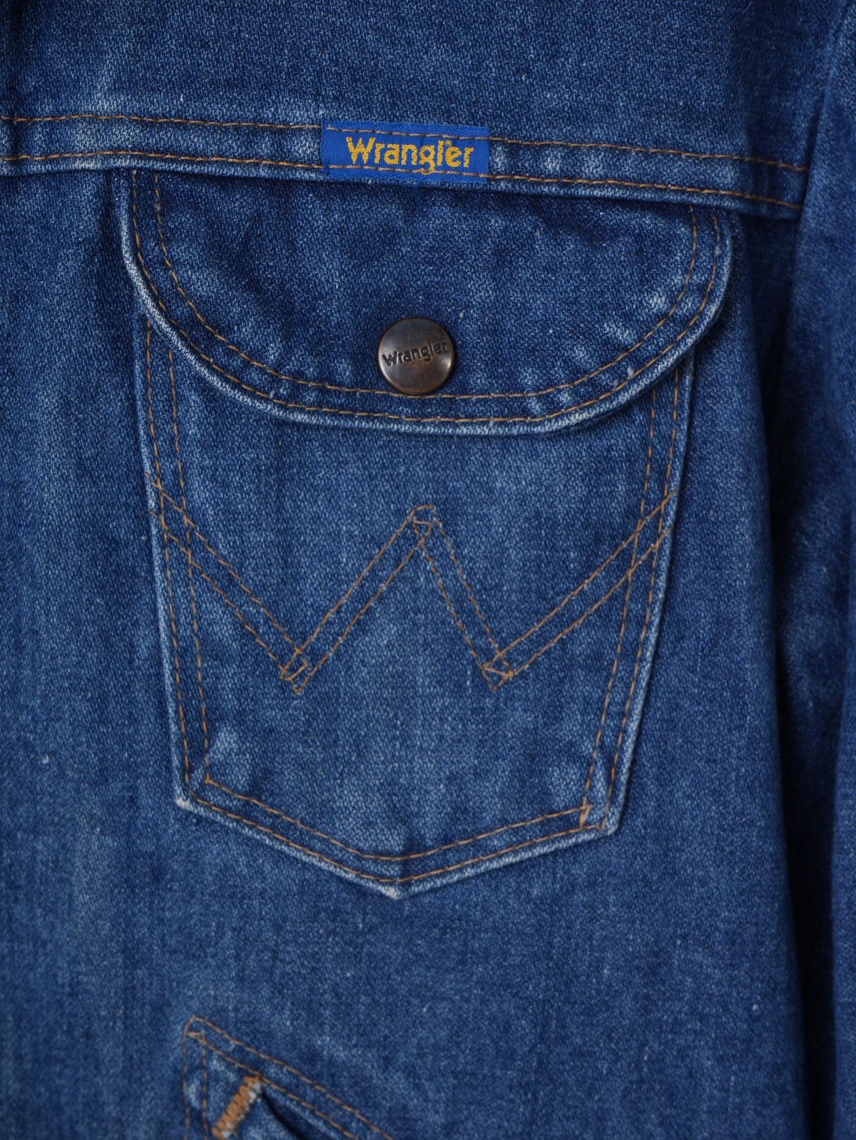 Vintage Vintage 80's Wrangler 124MJ Western Faded Blue Denim Jacket Size US M / EU 48-50 / 2 - 2 Thumbnail