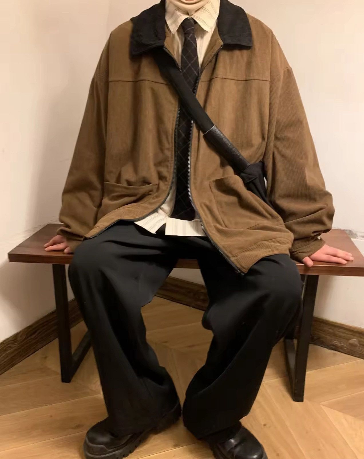 Japanese Brand Corduroy Bomber Jacket Size US L / EU 52-54 / 3 - 6 Thumbnail