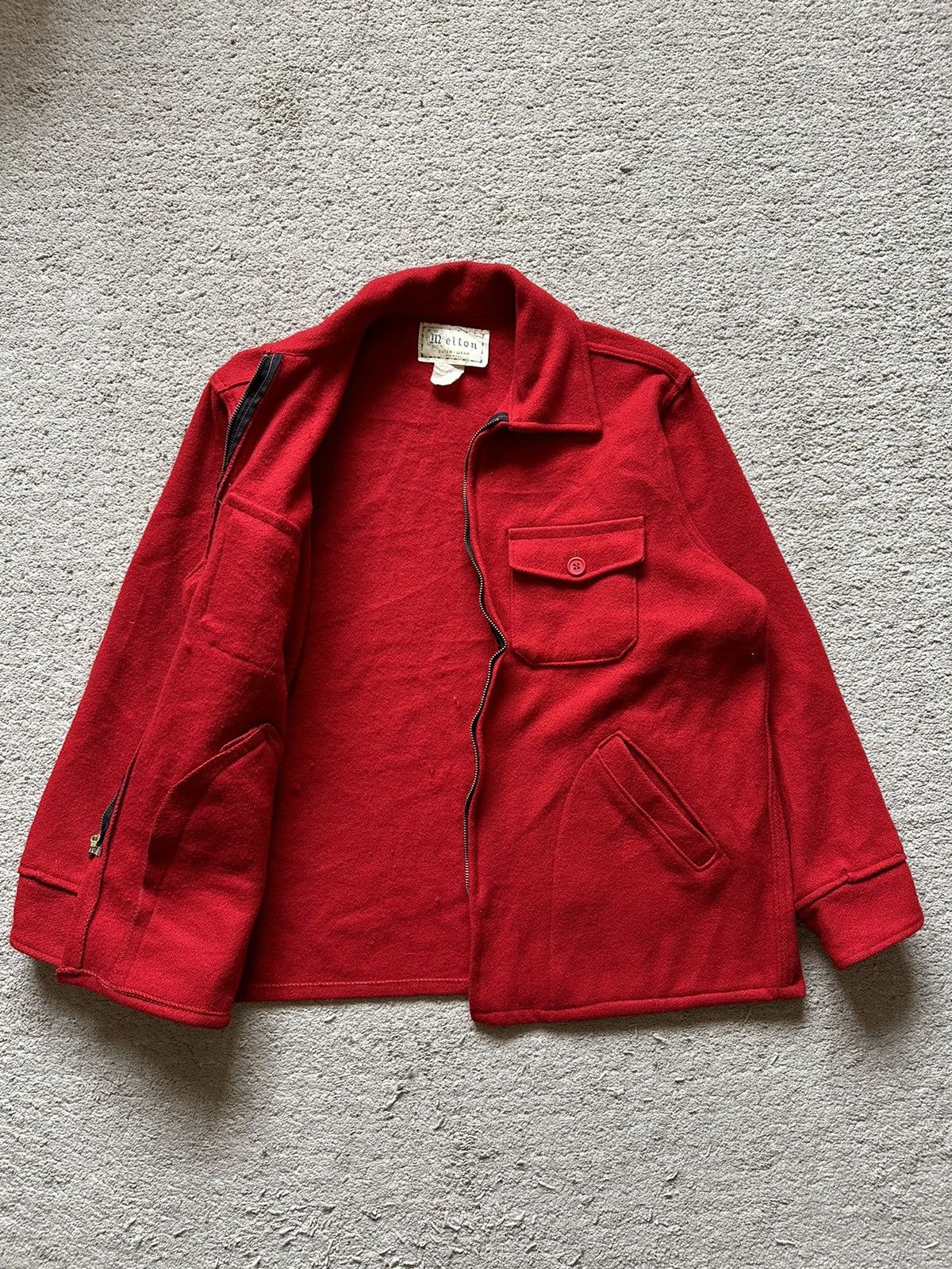 Vintage 1980s Melton Worker Wool Jacket Size US L / EU 52-54 / 3 - 6 Thumbnail