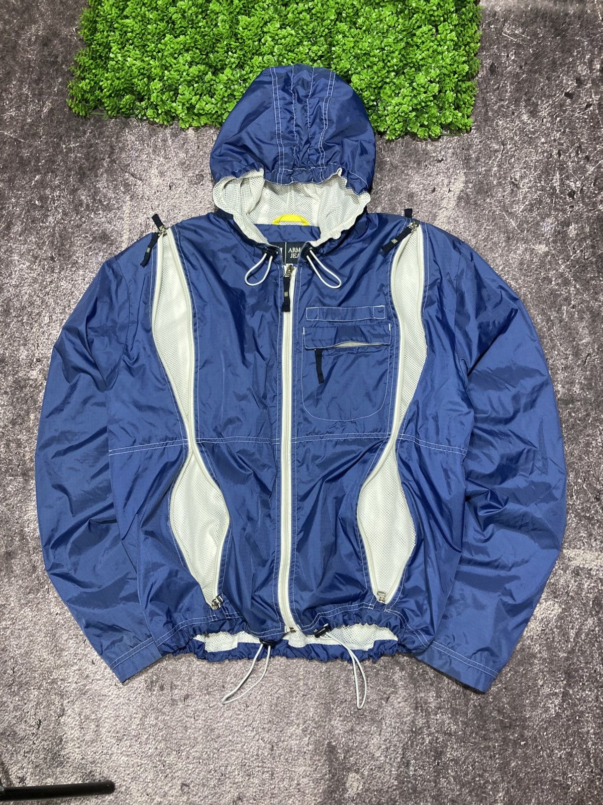 ARMANI Jeans ソフトジャケット　ネイビー　イタリア製 1990s