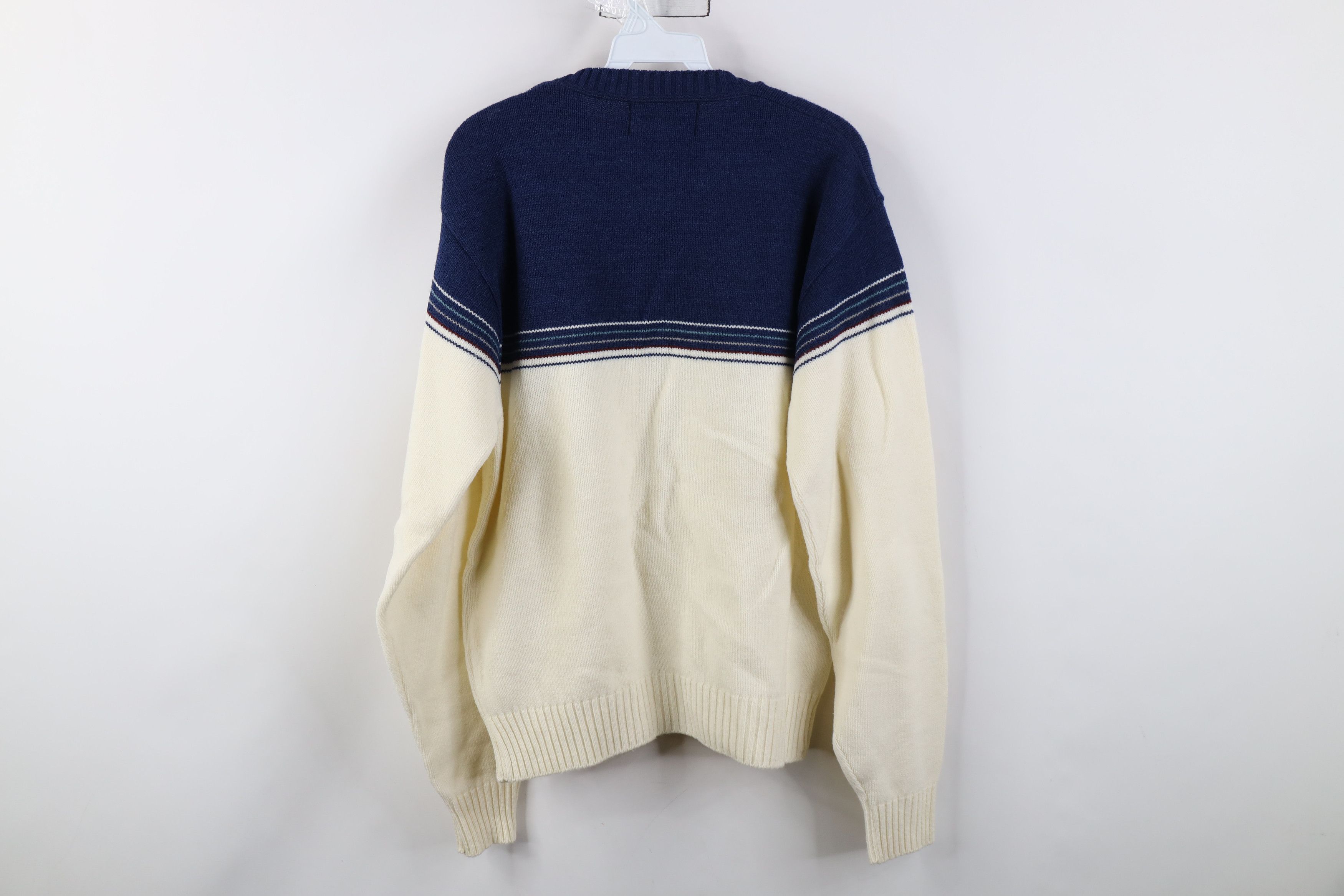 Vintage Vintage 70s Streetwear Striped Knit Crewneck Sweater USA Size US M / EU 48-50 / 2 - 9 Thumbnail