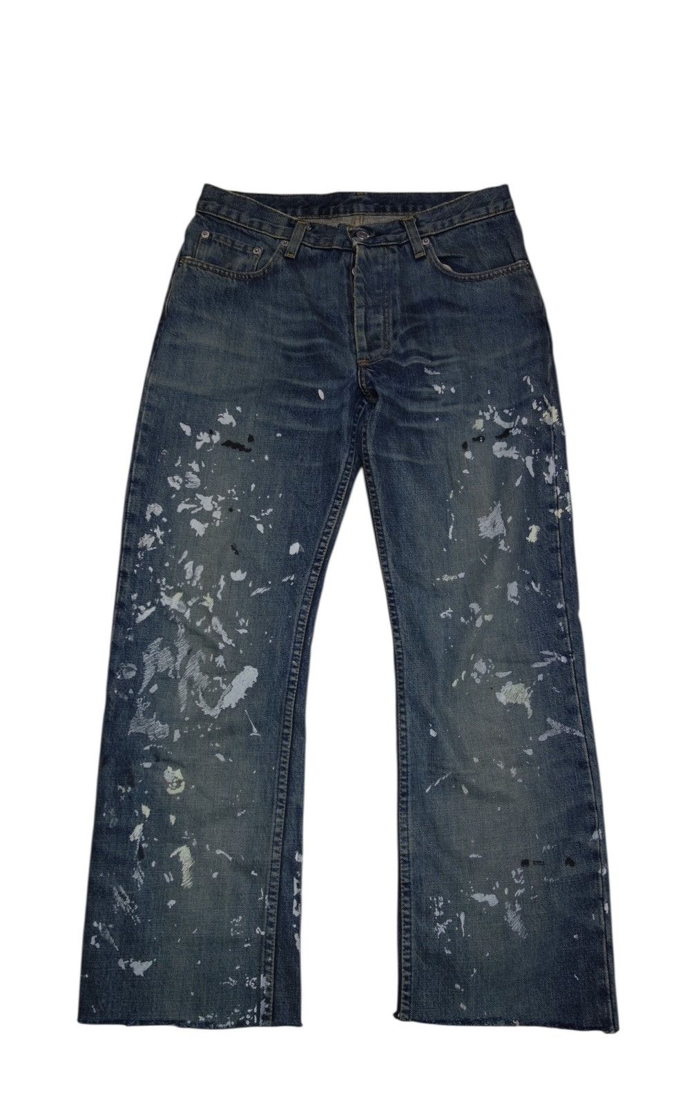 Helmut Lang Helmut Lang 1998 Painted Denim First Edition Size US 29 - 3 Thumbnail