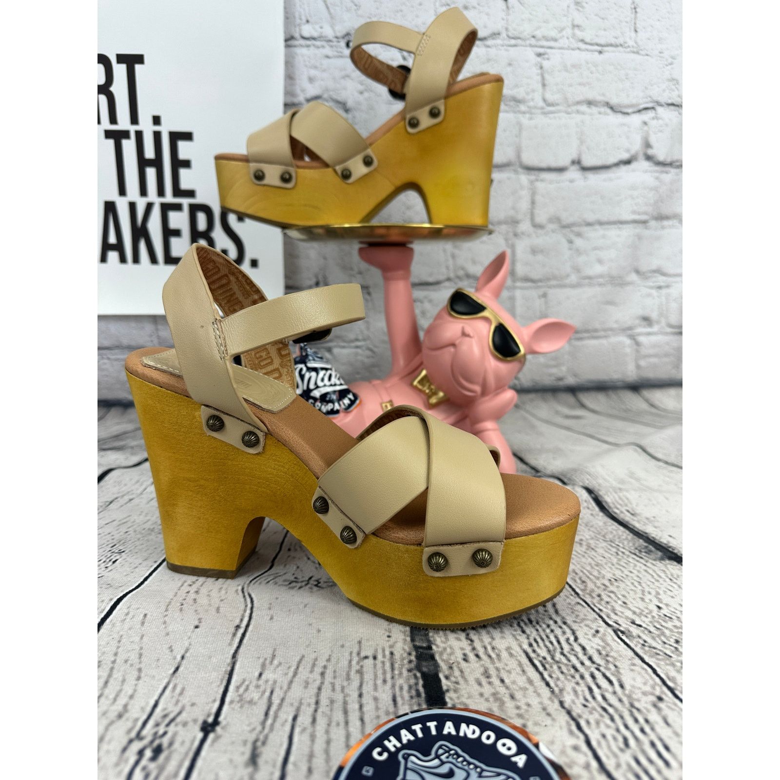Dingo1969 Dingo Woodstock Platform Sandals Women 6.5 Sand Leather Boho Size US 6.5 / IT 36.5 - 6 Thumbnail