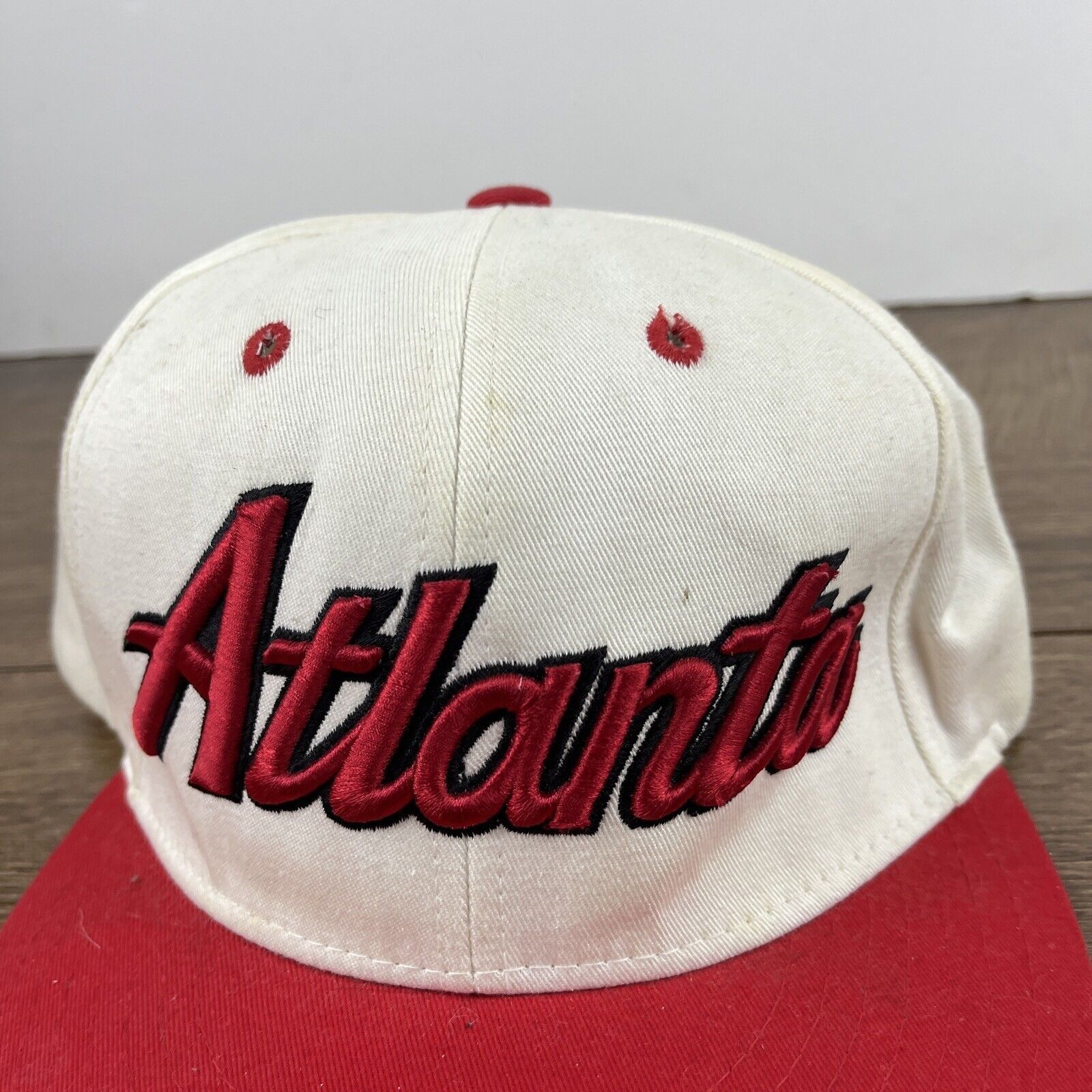 Other Atlanta Hat Atlanta White Hat Snapback Red Adjustable Hat Ad Size ONE SIZE - 7 Thumbnail