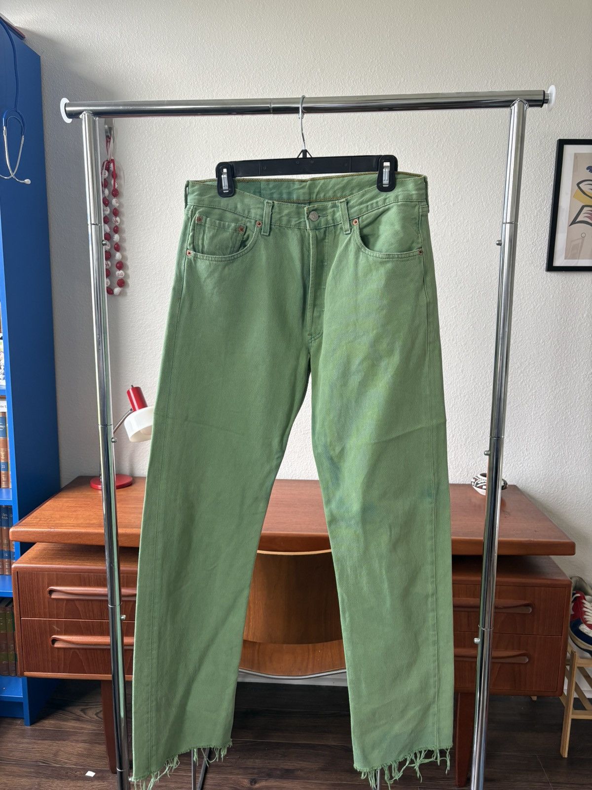 Levi's 501 Made In Spain Green 90’s Size US 32 / EU 48 - 1 Thumbnail
