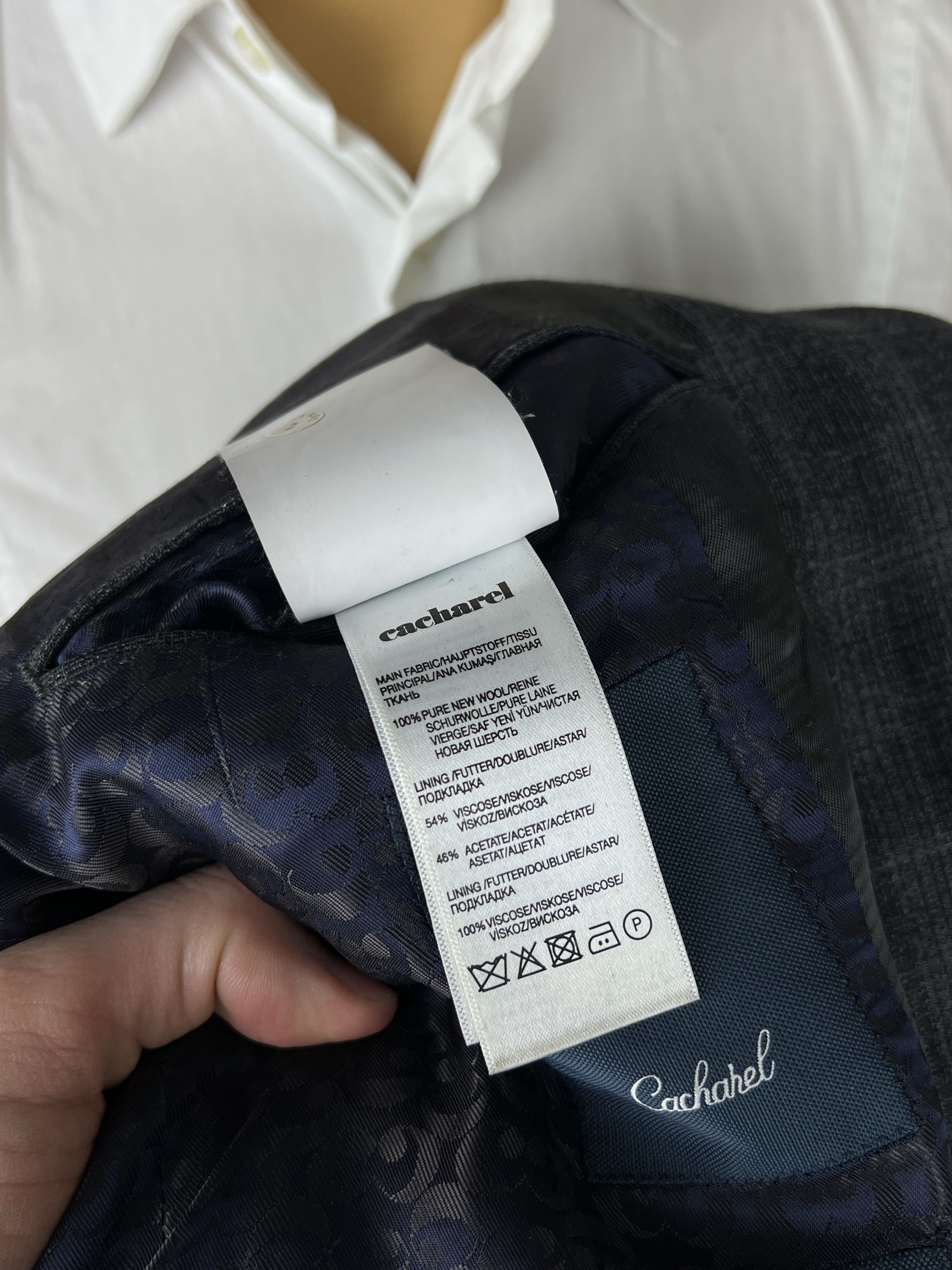 Italic CACHAREL x Zignone 100% Pure Wool Plaid Slim 2 Piece Suit Size 42R - 12 Thumbnail