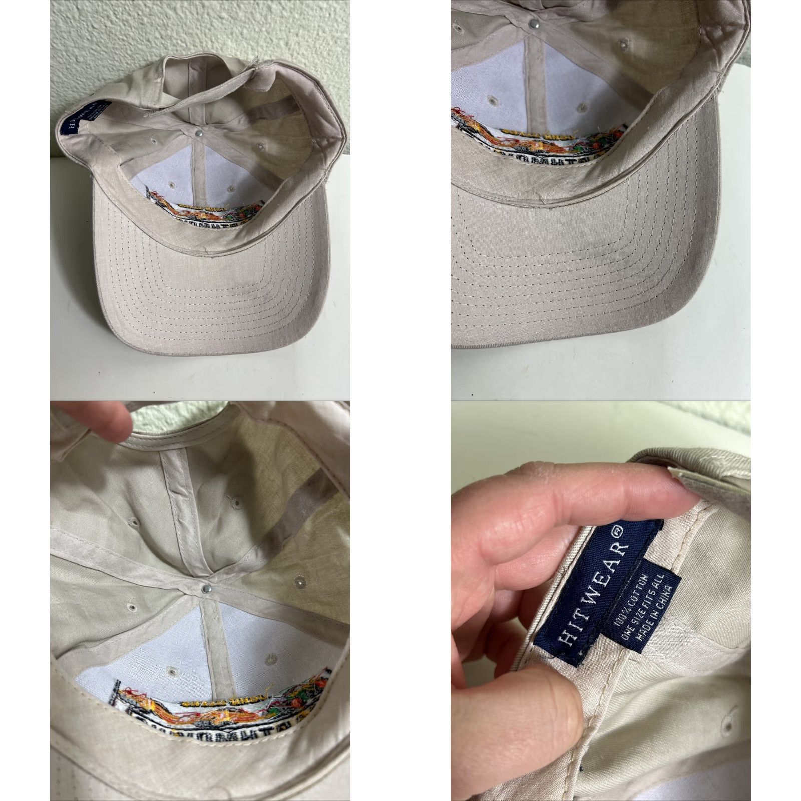 John Deere John Deere Earthmoving Solutions Hat Beige One Size Men Adjustable Strapback Cap Beige Hook Loop Baseball Cap Size ONE SIZE - 9 Thumbnail