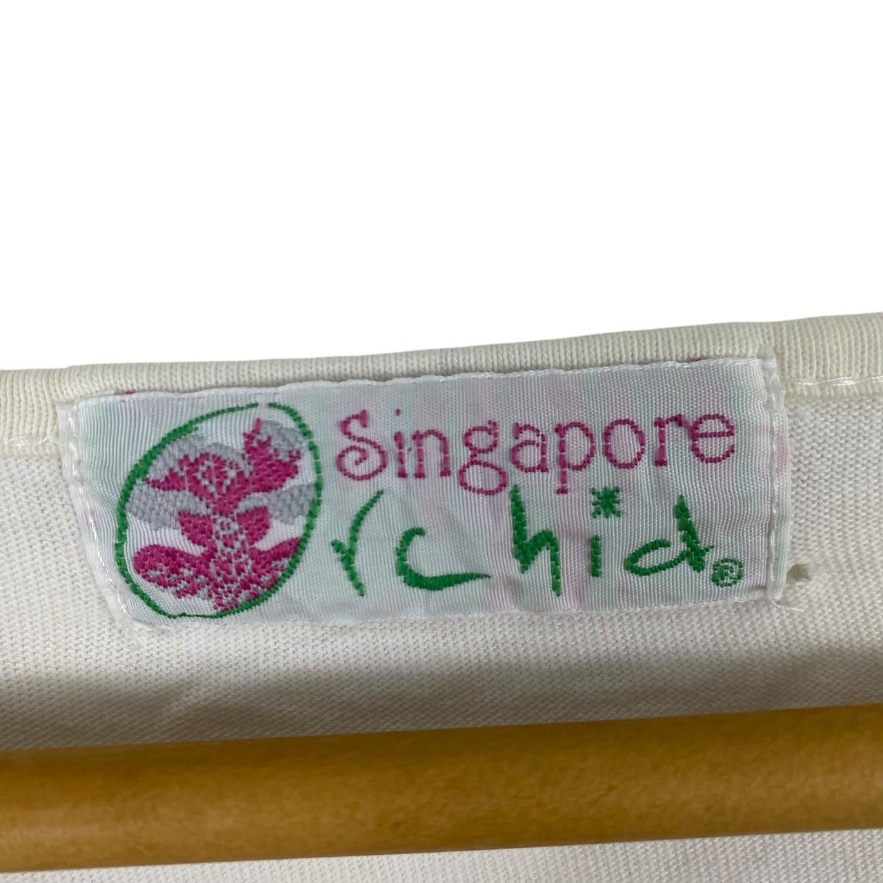 Vintage Vintage 90’ SINGAPORE ORCHIC Design Flower Tee Shirt Size XL / US 12-14 / IT 48-50 - 6 Thumbnail