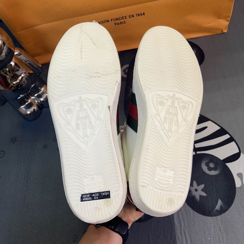 Gucci Gucci Ace Striped Band Fashion Sneakers for Men - Size US 8 / EU 41 - 4 Thumbnail