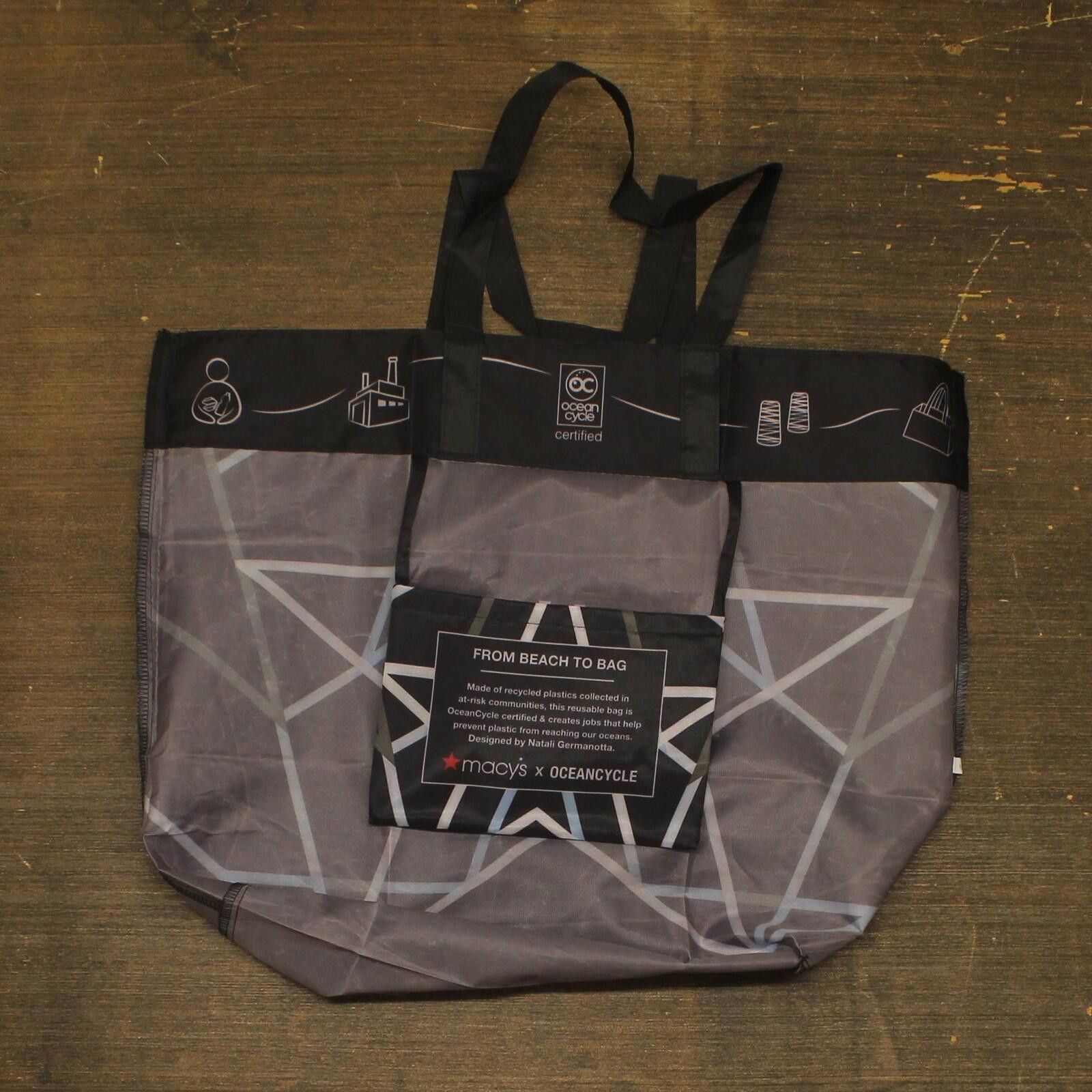 Other Nwt Mcys X Oceancycle Shopping Tote Black 20 In. X 16 In. Size ONE SIZE - 2 Thumbnail