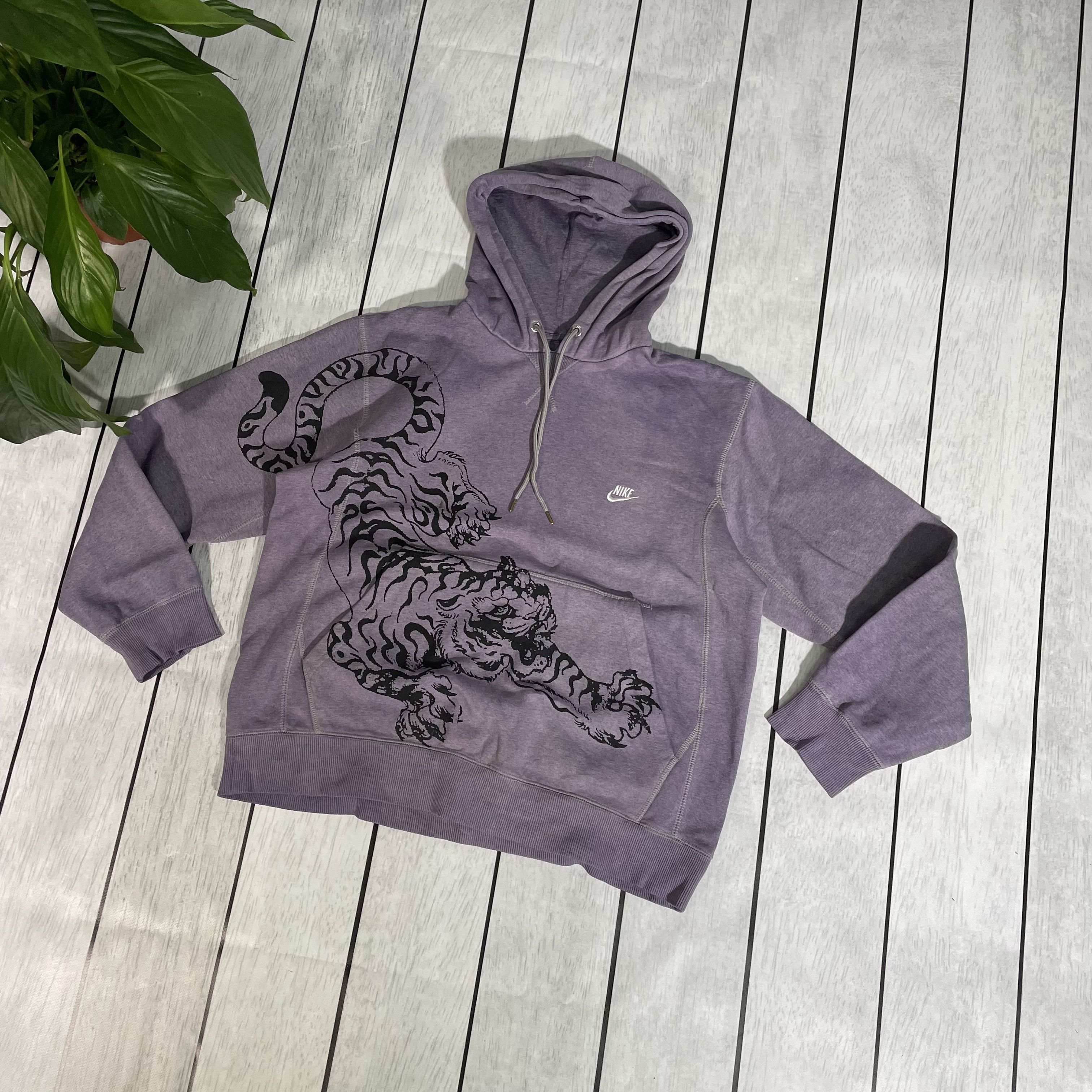 Nike Custom Nike Hoodie Tiger streetwear art grunge opium y2k Size US L / EU 52-54 / 3 - 1 Thumbnail