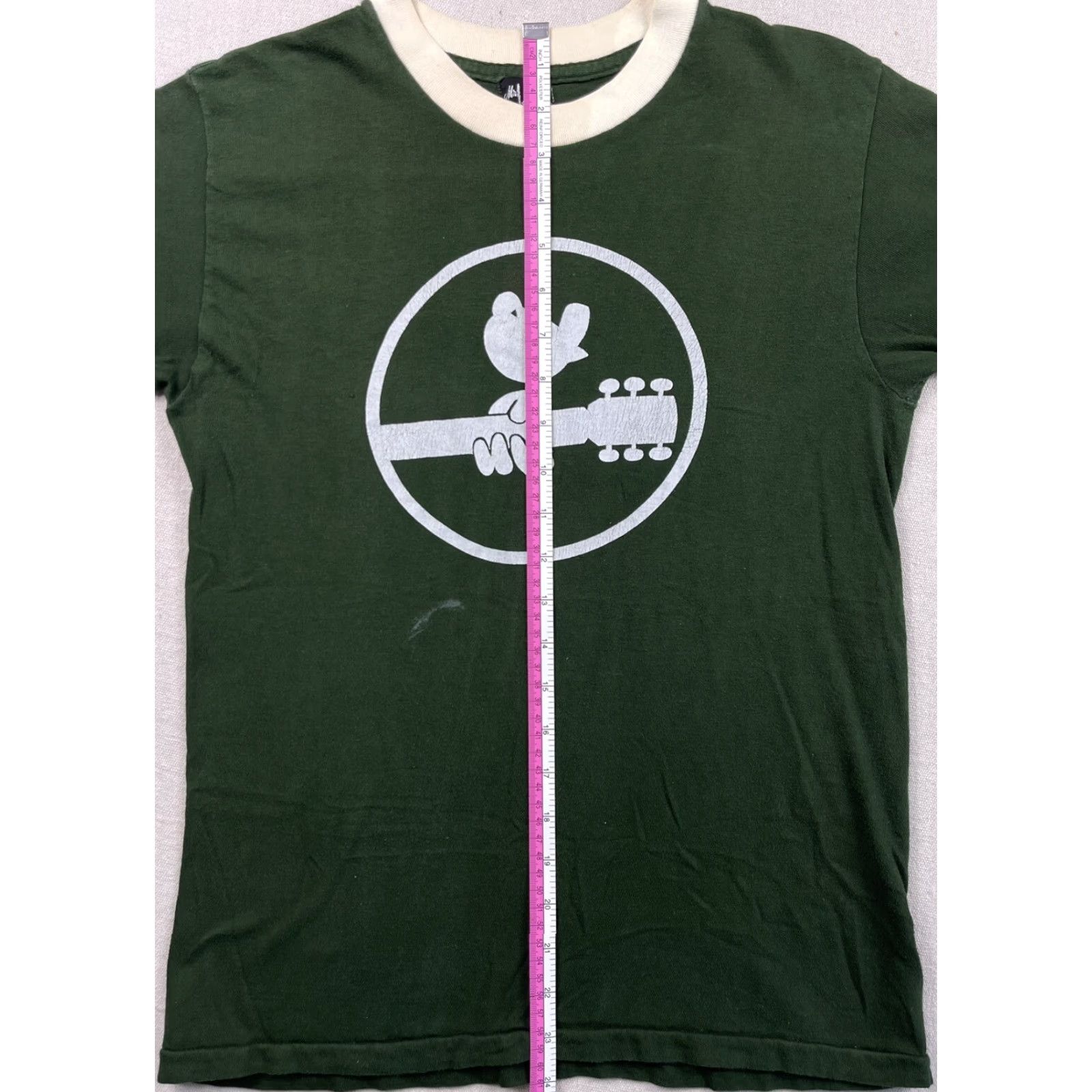 Vintage VINTAGE Mr. Leonard Woodstock T Shirt Green 1960s Unisex Adult Short Sleeve S/M Graphic Tee 1960s Jimi Hendrix Grateful Dead Neil Young Mens Womens Size US S / EU 44-46 / 1 - 7 Thumbnail
