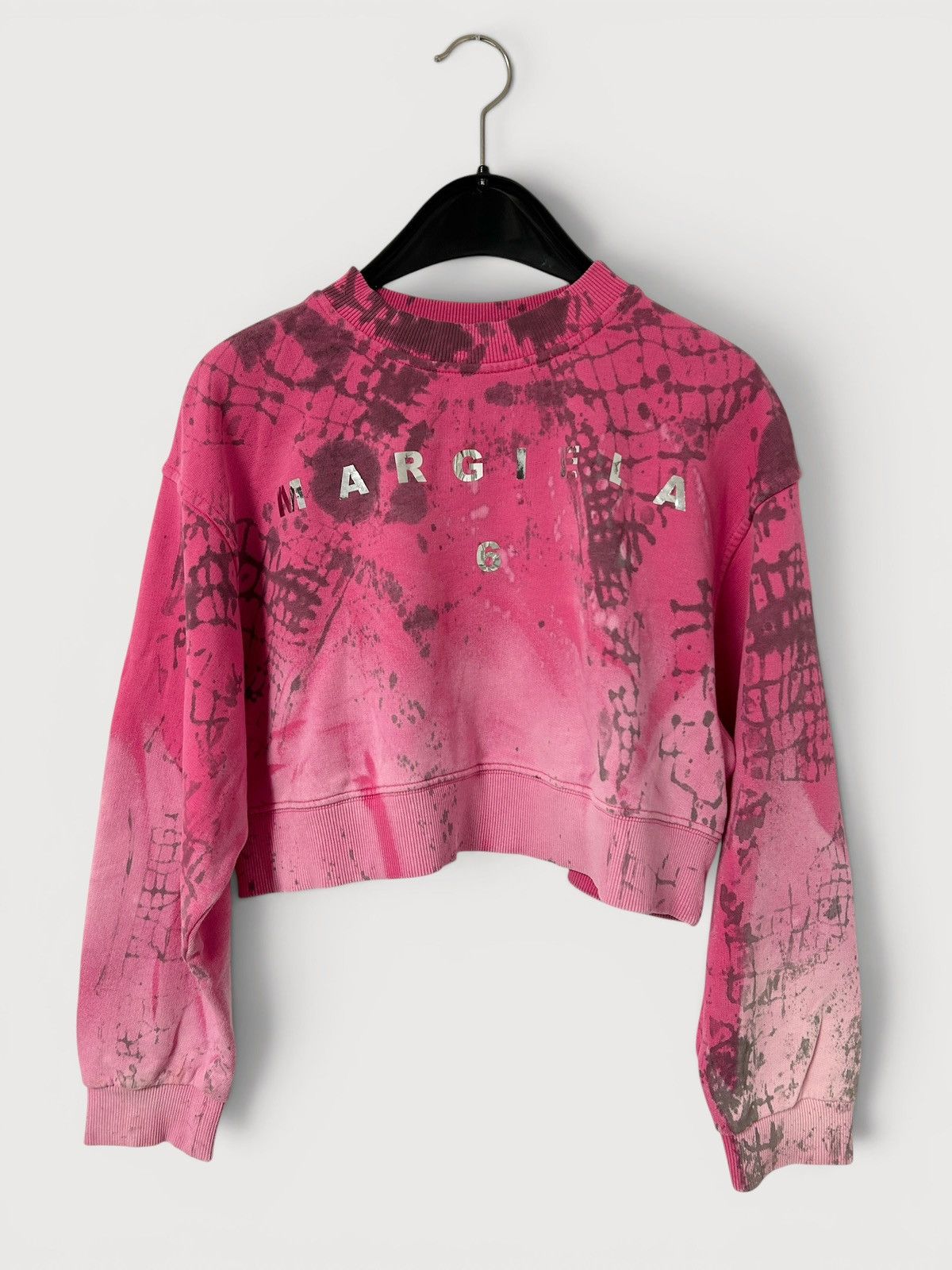 Maison Margiela SS2023 Foil Logo Cropped Crewneck Size US XS / EU 42 / 0 - 1 Thumbnail