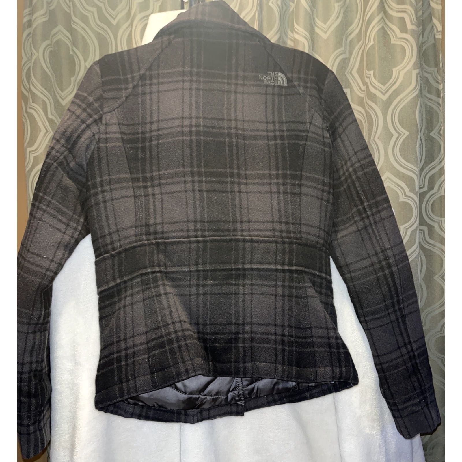The North Face The North Face Wool Blend Plaid Insulated Winter Jacket XS Women Gray Black Zips Pockets Full Zip Collared Basic Jacket All Seasons Regular Style Size XS / US 0-2 / IT 36-38 - 2 Thumbnail