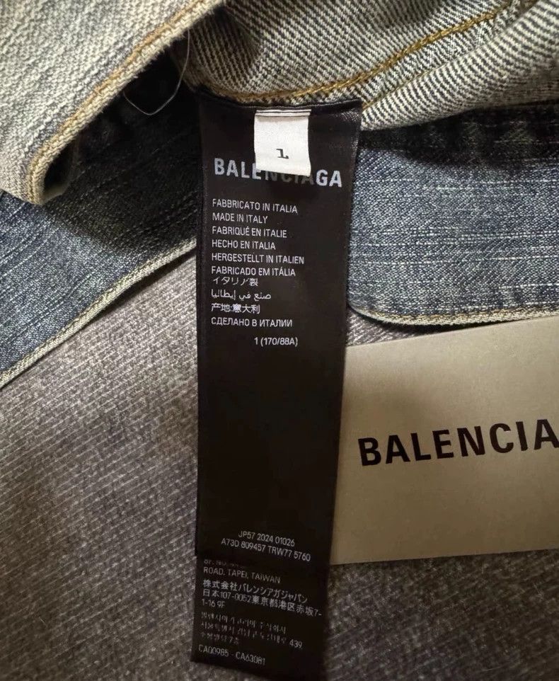 Balenciaga Balenciaga Dragon totem making old denim jacket coat Size US S / EU 44-46 / 1 - 4 Thumbnail