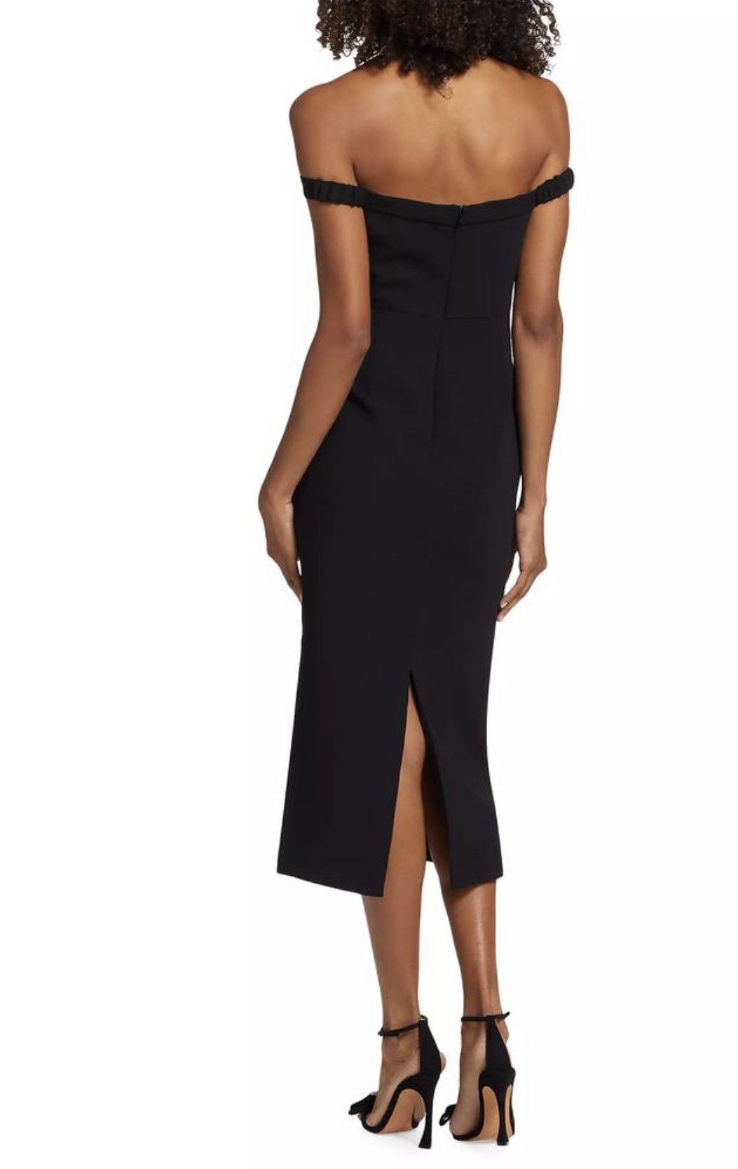 Self-Portrait Self Portrait Bow Crepe Off-the-Shoulder Midi Dress size 2 Size XS / US 0-2 / IT 36-38 - 6 Thumbnail