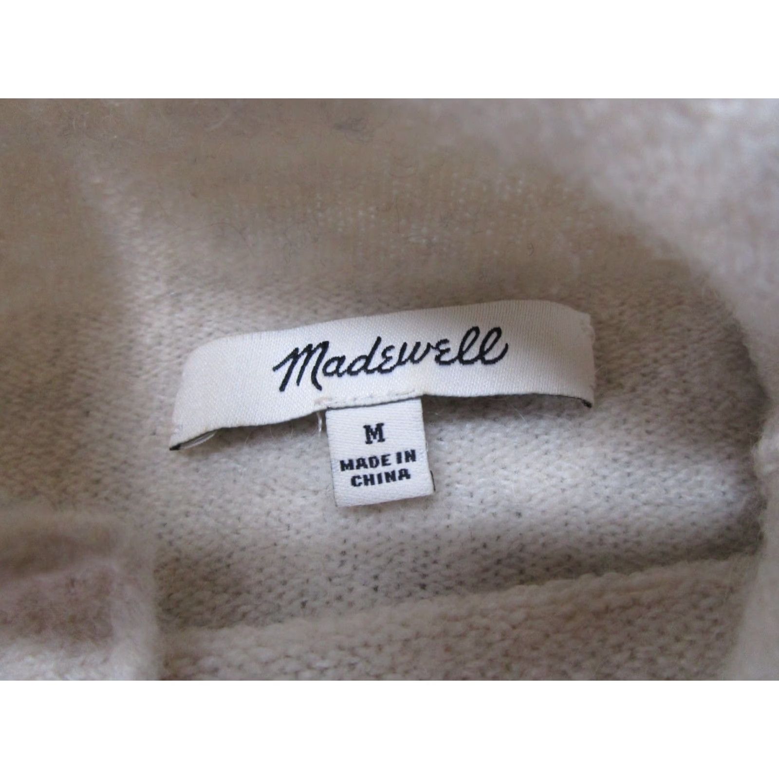 Madewell Madewell Women's Turtleneck Pullover Knit Lightweight Sweater M Alpaca Ivory Knit Pullover Lightweight Casual Fall Winter Spring Womens Size M / US 6-8 / IT 42-44 - 2 Thumbnail