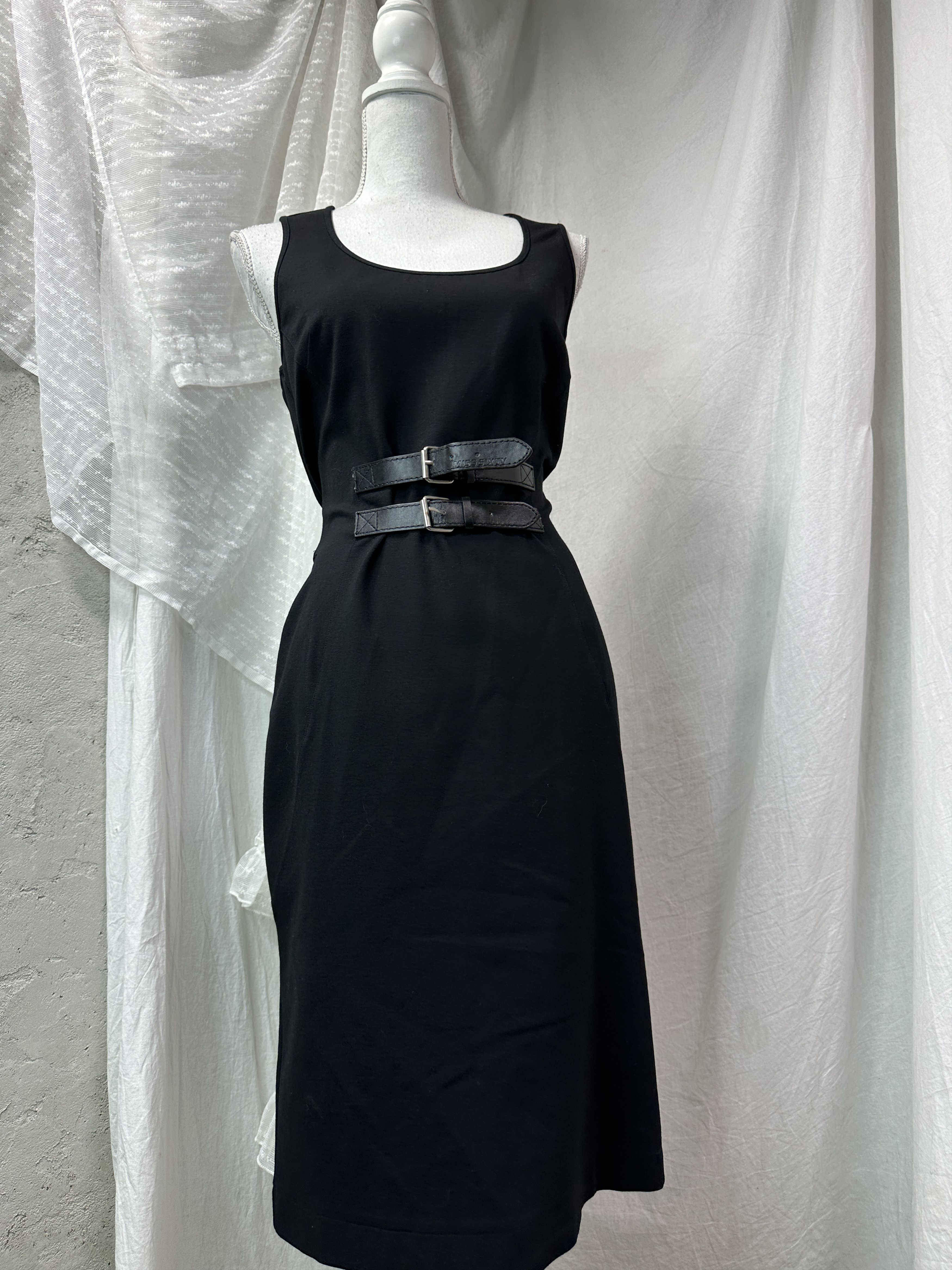 Miss Sixty Vintage Classy Buckled Miss Sixty Midi Dress Y2K Size L / US 10 / IT 46 - 1 Thumbnail
