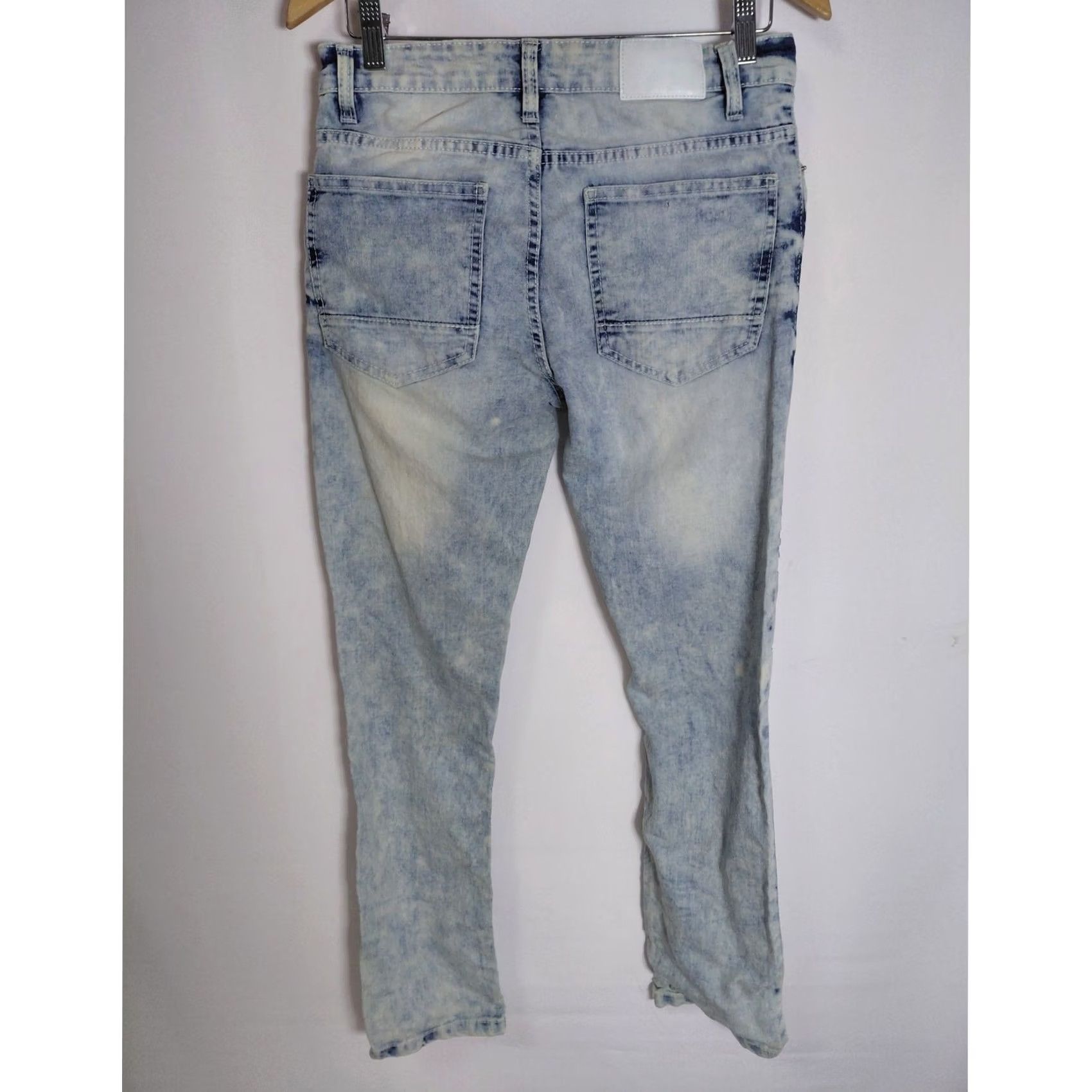 Southpole SOUTHPOLE Skinny Jeans Light Wash Solid Denim Men 29x30 Size US 29 - 2 Thumbnail