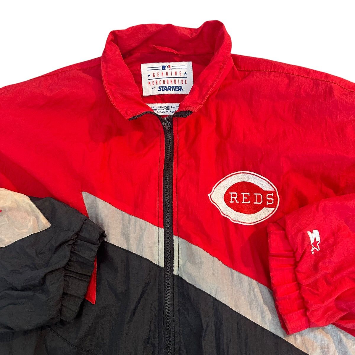 Starter Vintage 1990s Cincinnati Reds Starter MLB zip up windbreaker Size US XL / EU 56 / 4 - 2 Thumbnail