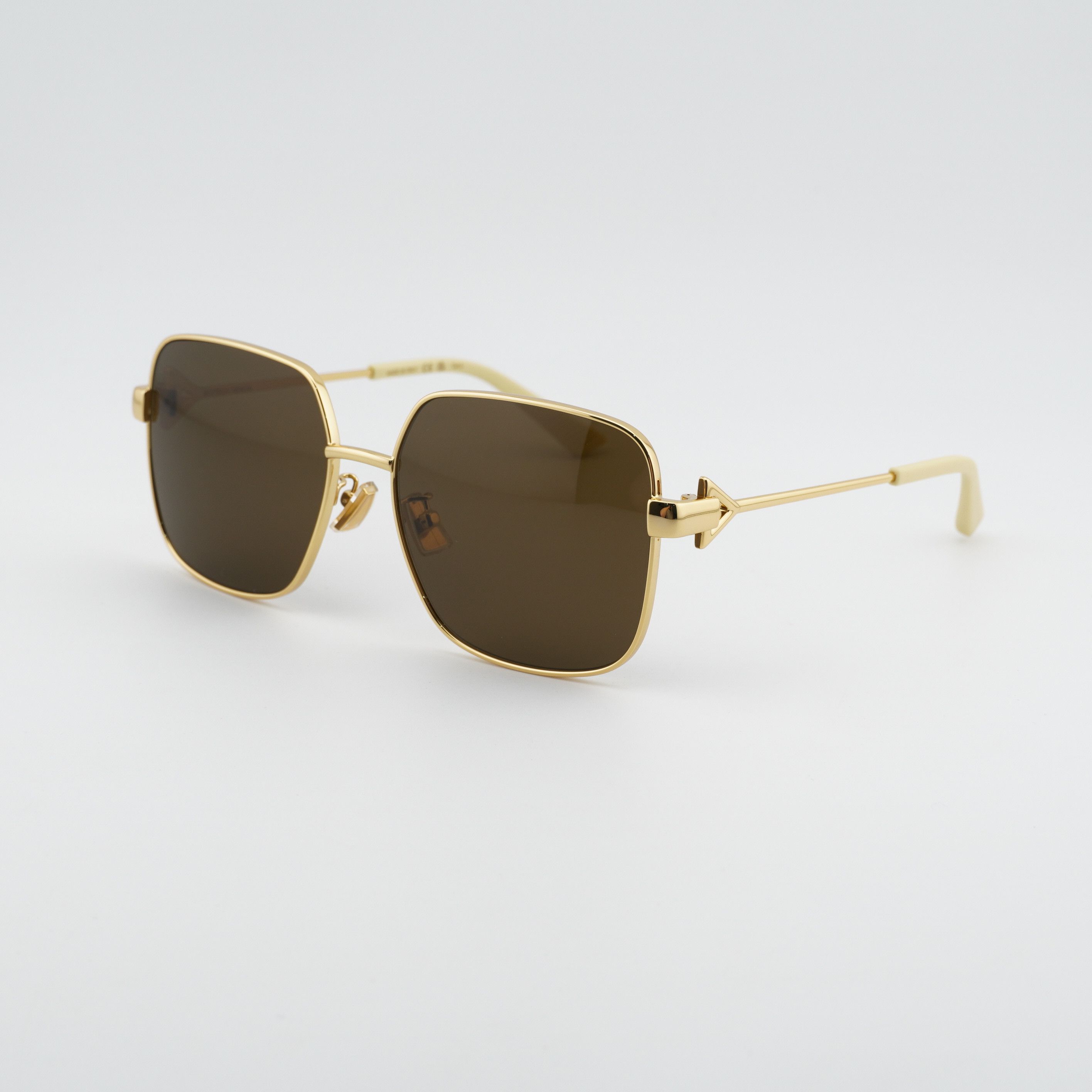 Bottega Veneta Bottega Veneta BV1199S 002 Sunglasses Gold Square Frame Size ONE SIZE - 1 Thumbnail