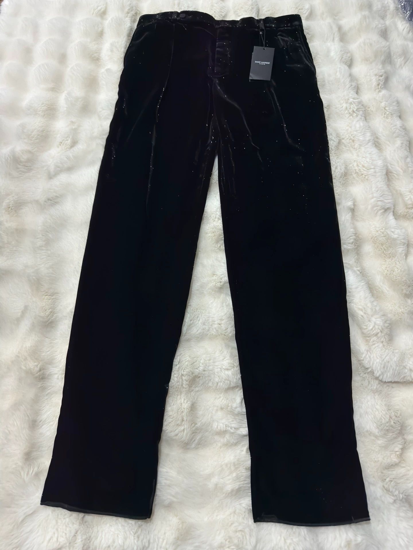Saint Laurent SLP new shimmering galaxy velvet trousers
