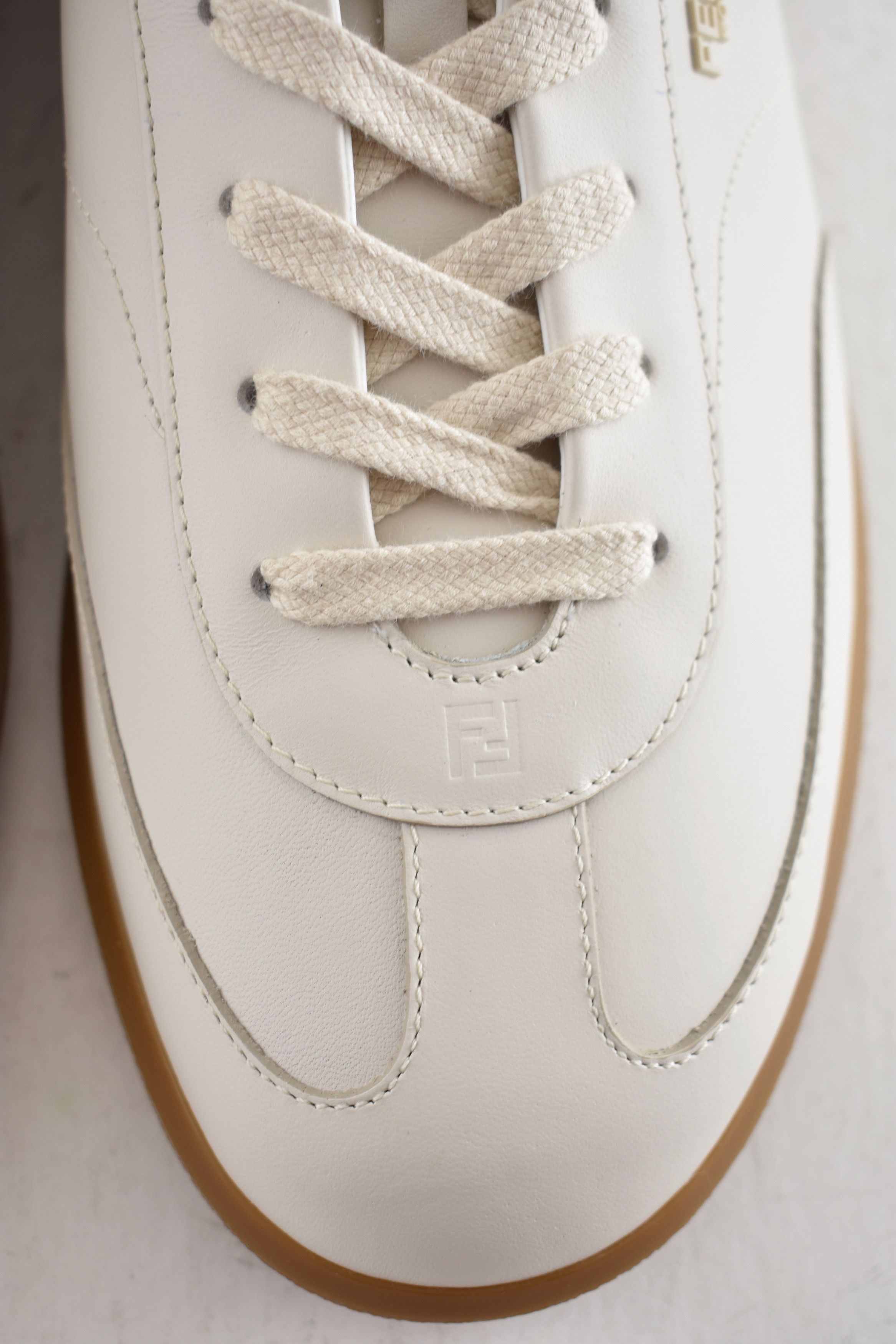 Fendi Fendi Ice Leather Logo Classic Low Top Sneakers UK 11 US 12 Size US 12 / EU 45 - 11 Thumbnail