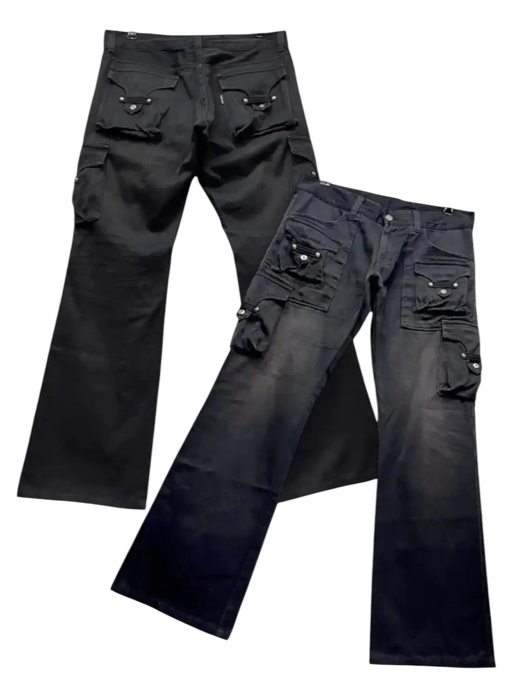 Tornado Mart × Vintage Vintage TORNADO MART Rusty Black Bush Cargo Minimalist Flare Size US 32 / EU 48 - 1 Thumbnail