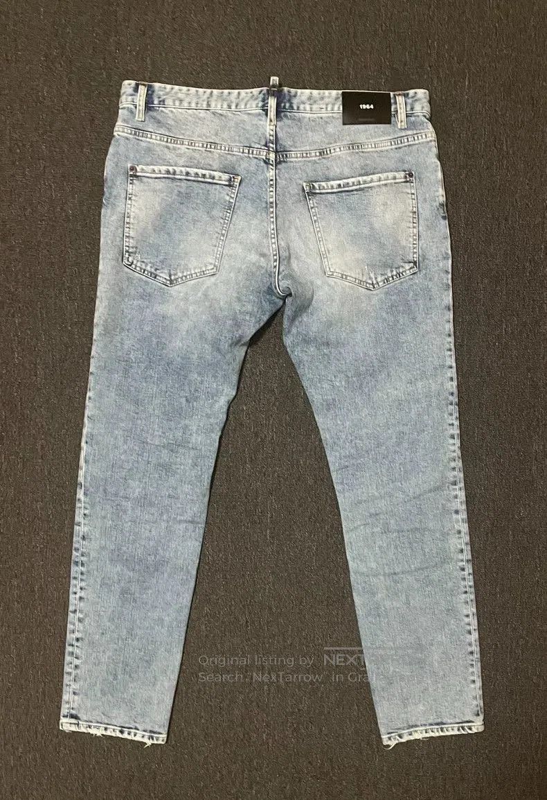 Dsquared2 DSquared2 Distressed Light Wash Jeans. Size US 38 / EU 54 - 3 Thumbnail