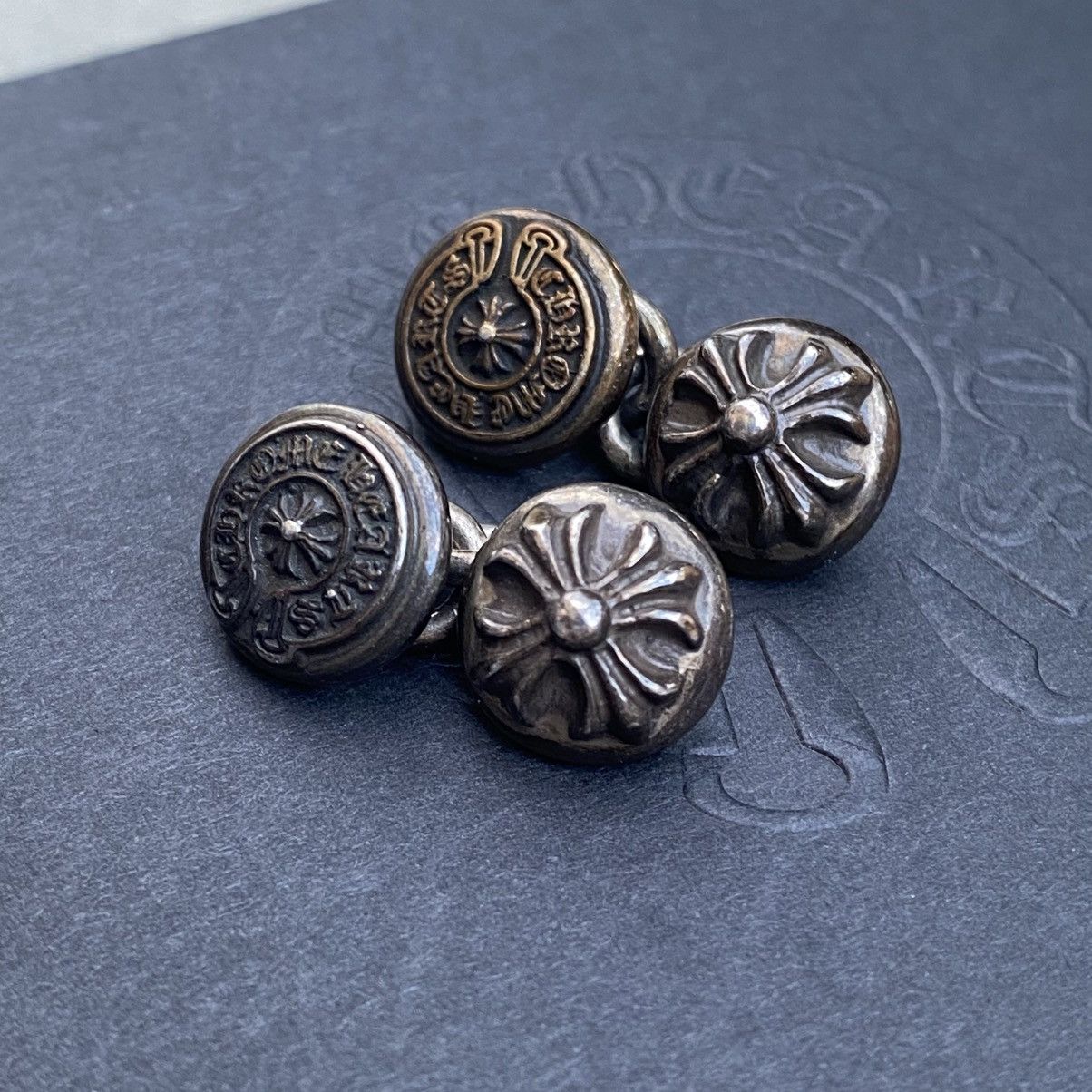 Chrome Hearts Chrome Hearts Cross Ball Horse Shoe Logo Cufflinks Size ONE SIZE - 1 Thumbnail