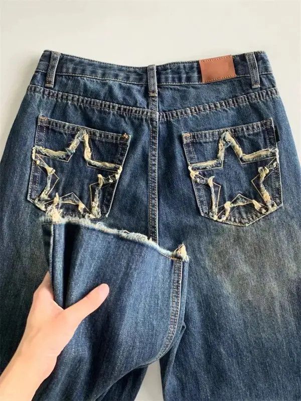 VIBE Women Blue High Waisted Jean Star Pocket Size 28" / US 6 / IT 42 - 4 Thumbnail