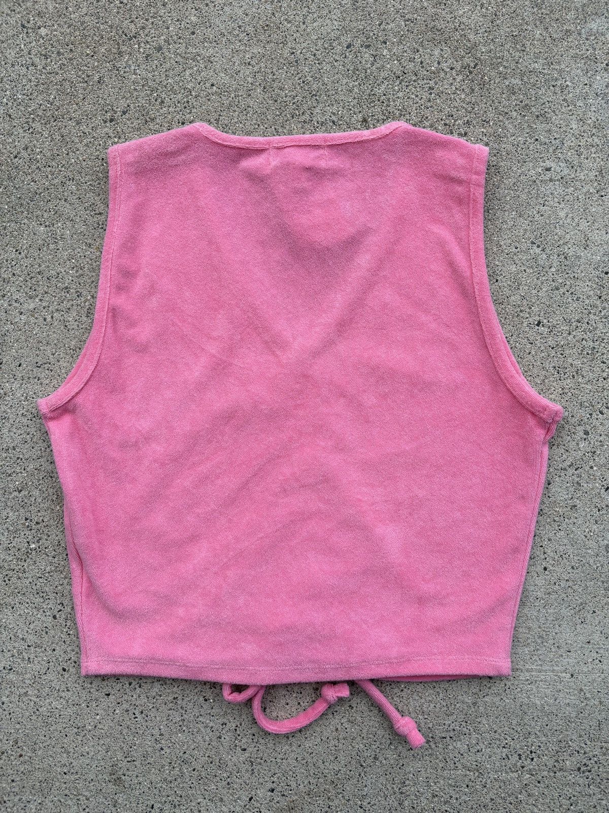 Juicy Couture × Juicy Couture Jeans × Vintage Vintage Y2K Juicy Couture Pink Cropped Terry Cloth Top Sz. M Size M / US 6-8 / IT 42-44 - 2 Thumbnail
