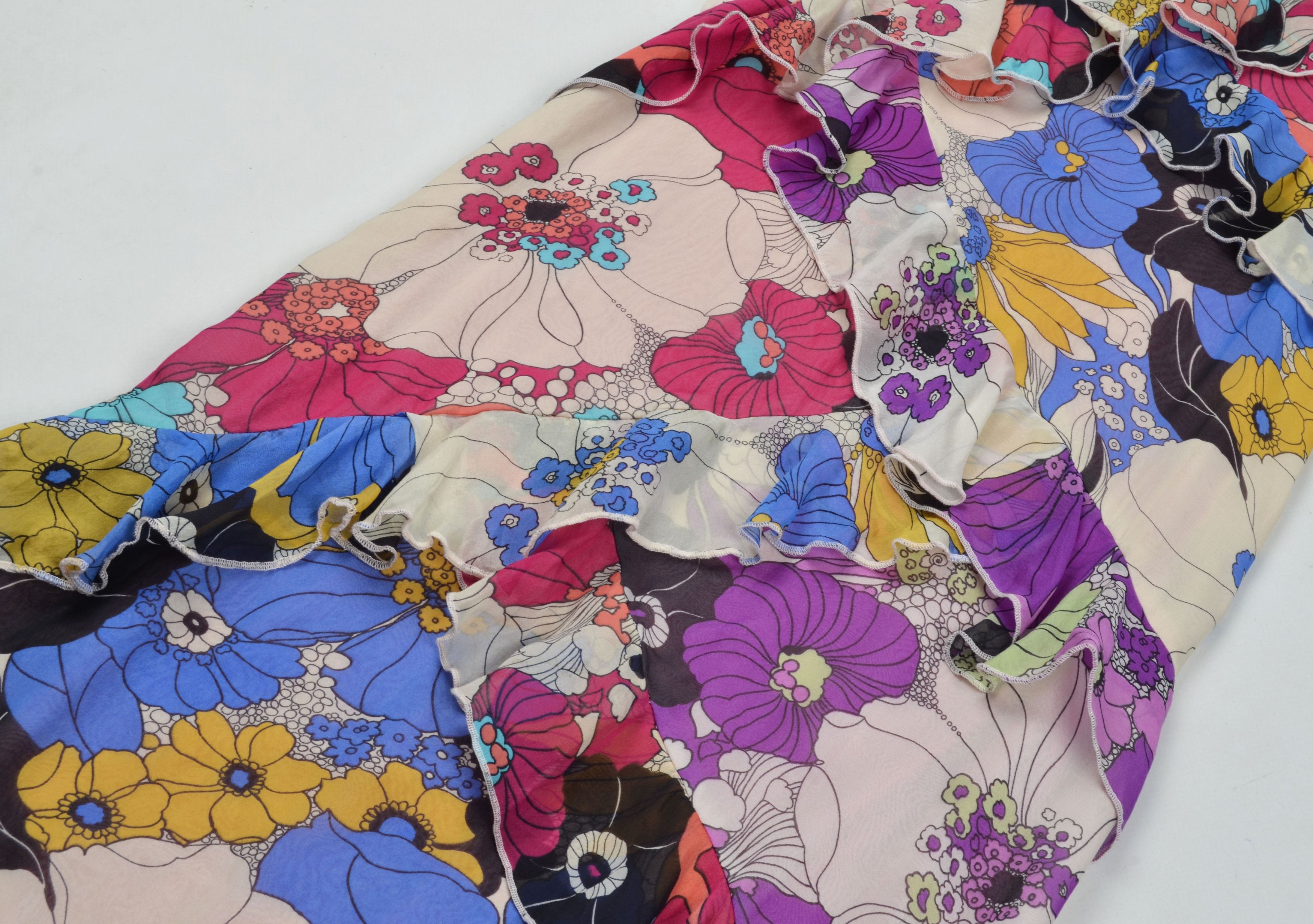 Designer × Vintage NoLita North Little Italy Y2K Fairy Coquette Floral Dress Size S / US 4 / IT 40 - 8 Thumbnail