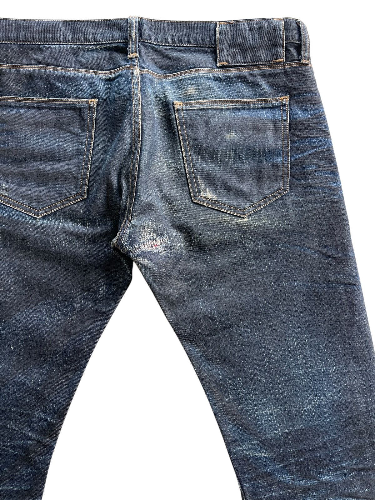 Vintage Ring Milano Distressed Waxed Denim Size US 33 - 8 Thumbnail