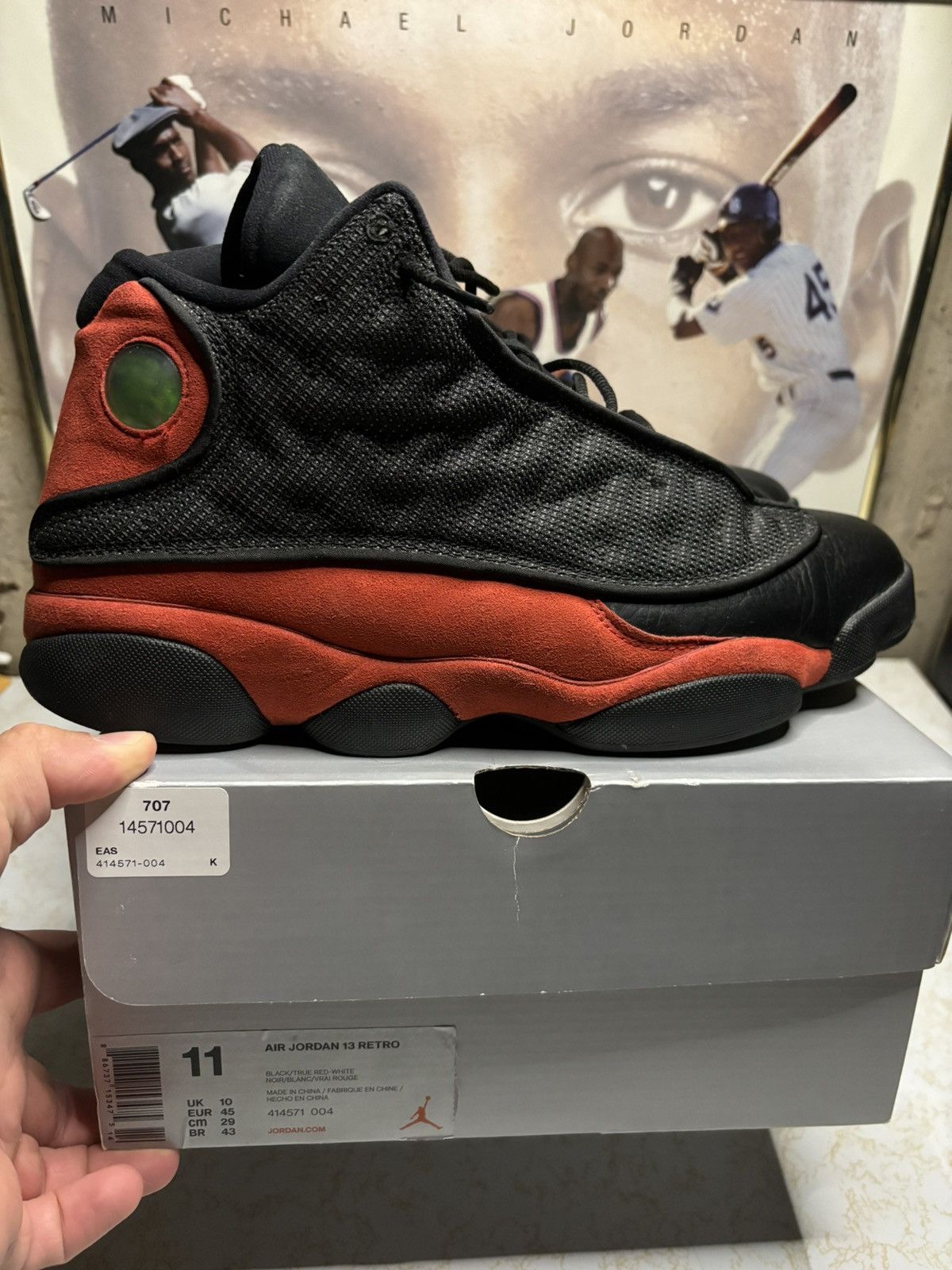 Jordan Brand Air Jordan 13 Retro 2017 Bred 2017 Size US 11 / EU 44 - 1 Thumbnail