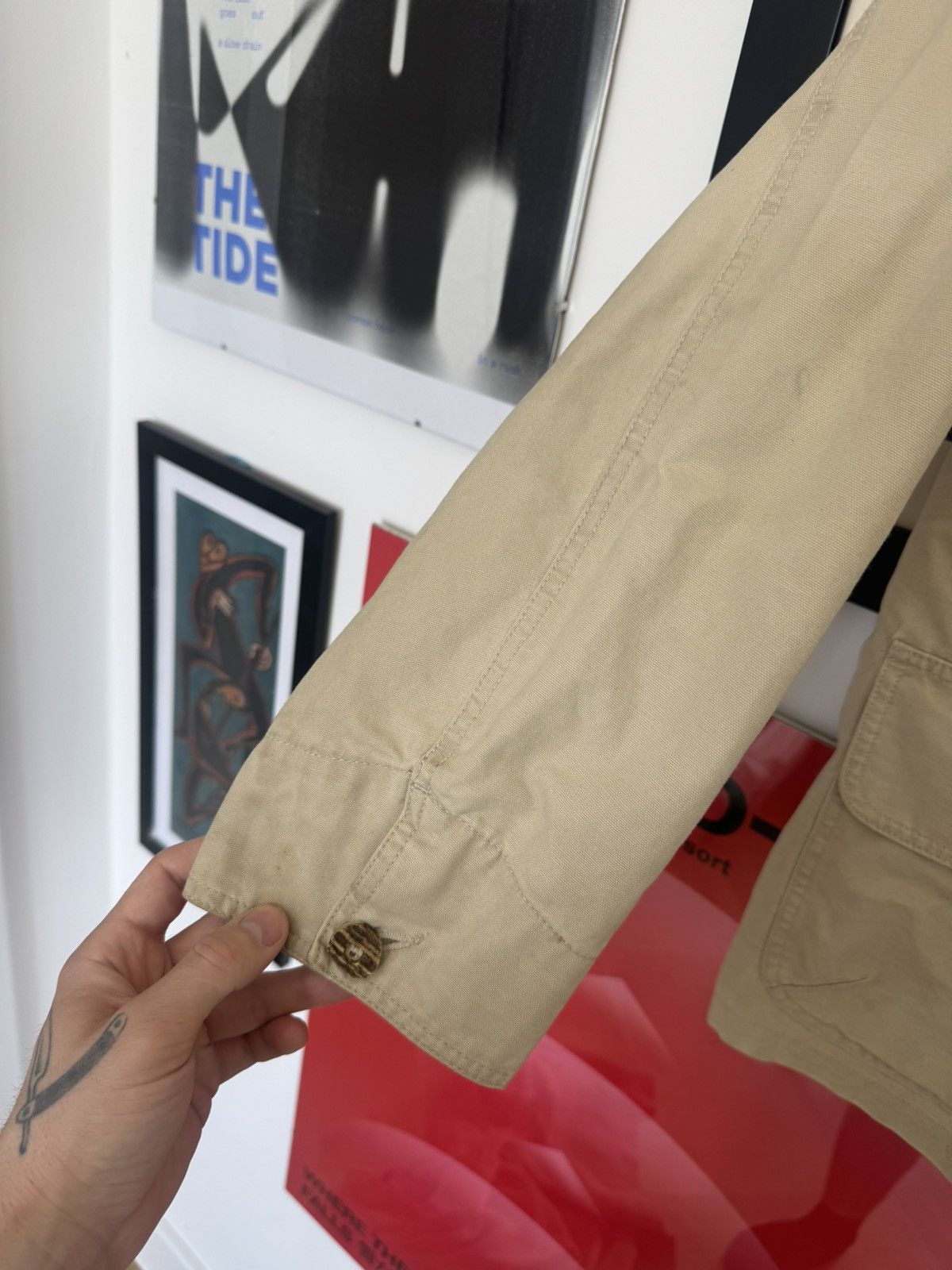 Marlboro Classics Marlboro Classics Vintage Washed Beige Jacket Chore Coat Size US M / EU 48-50 / 2 - 10 Thumbnail