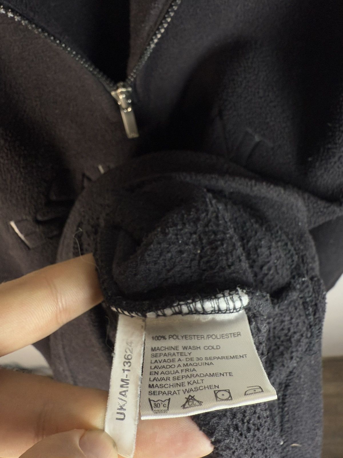 Yves Saint Laurent Fleece Black YSL Sweatshirt 1/4 Zip Big Logo YSL Sweater Size US S / EU 44-46 / 1 - 8 Thumbnail