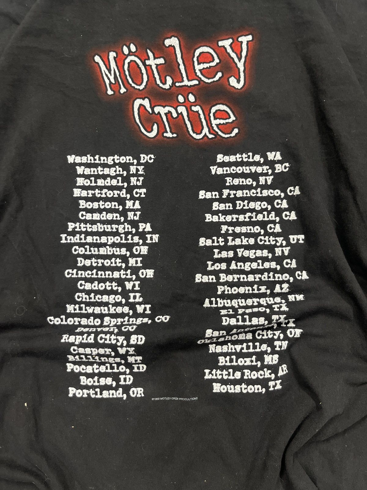 Band Tees × Brockum × Vintage VTG 1999 Mötley Crüe Maximum Rock Tour Tee Size US XL / EU 56 / 4 - 6 Thumbnail
