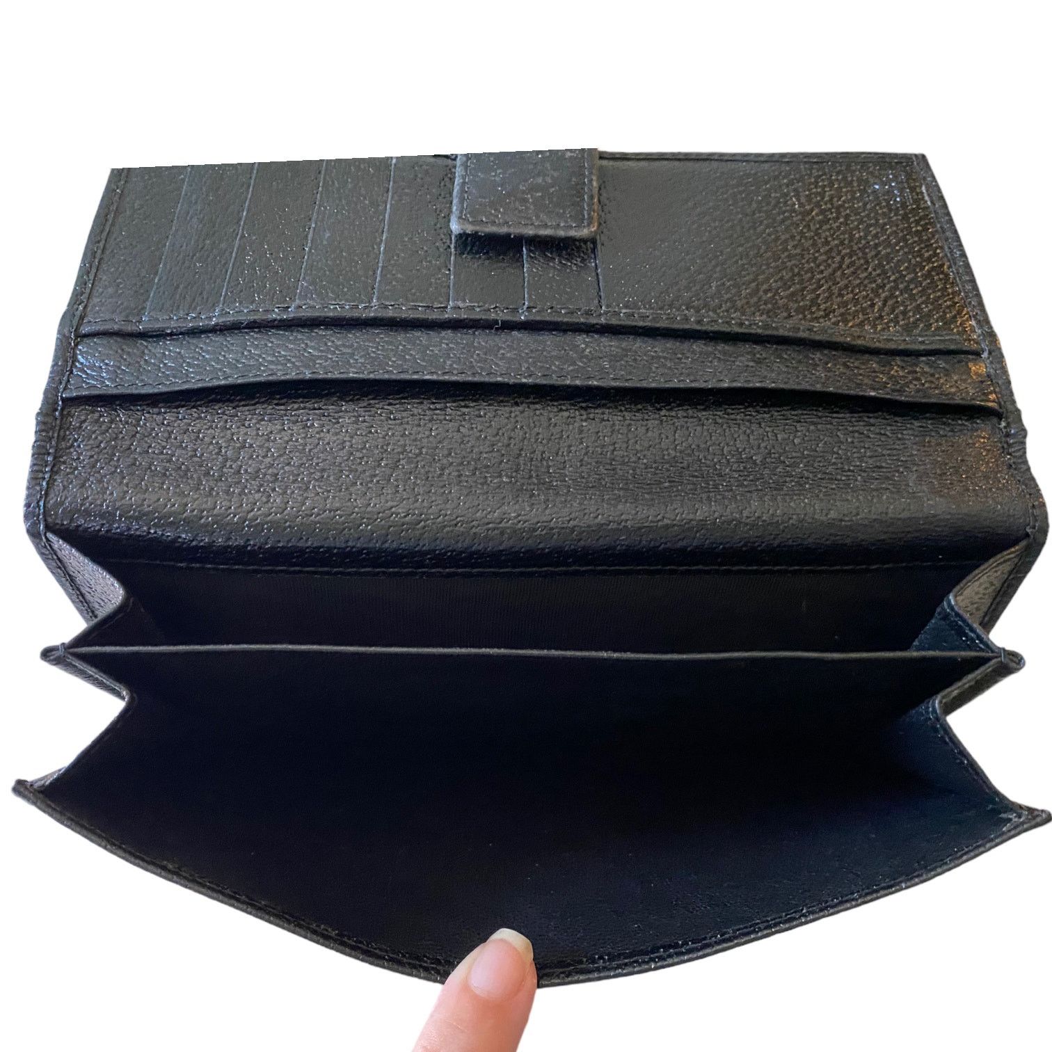 Gucci Gucci Black Authentic Monogram Canvas GG Snap Bifold Wallet Size ONE SIZE - 9 Thumbnail