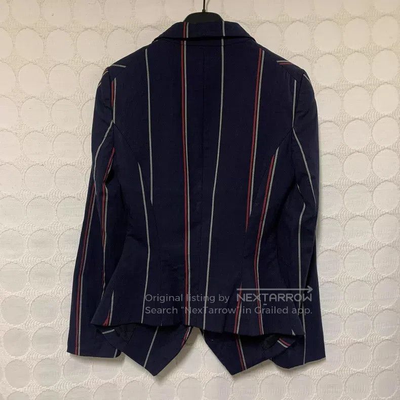 Vivienne Westwood Vivienne Westwood Blue and Black Striped Wool Blazer Size S / US 4 / IT 40 - 5 Thumbnail