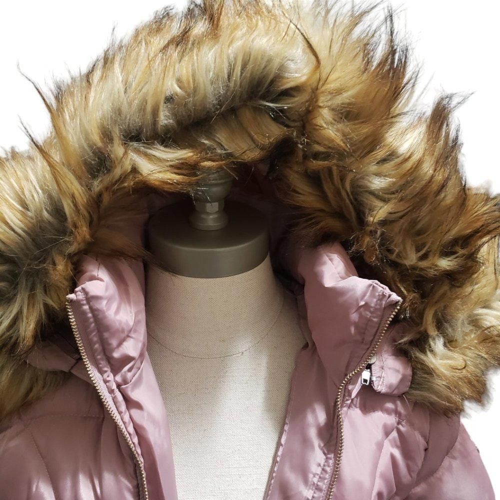 DKNY CT816 DKNY Ladies Pink Champagne Hooded Puffer Jacket L Size L / US 10 / IT 46 - 2 Thumbnail