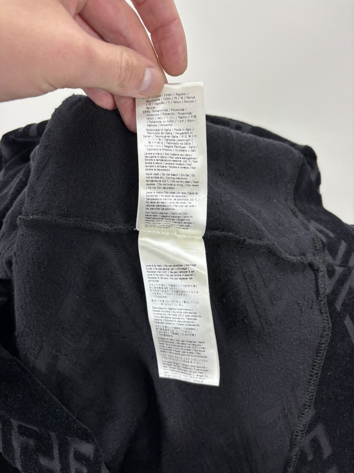 Fendi Mens corduroy t shirt monogram FENDI Size L Color Black Size US L / EU 52-54 / 3 - 16 Thumbnail