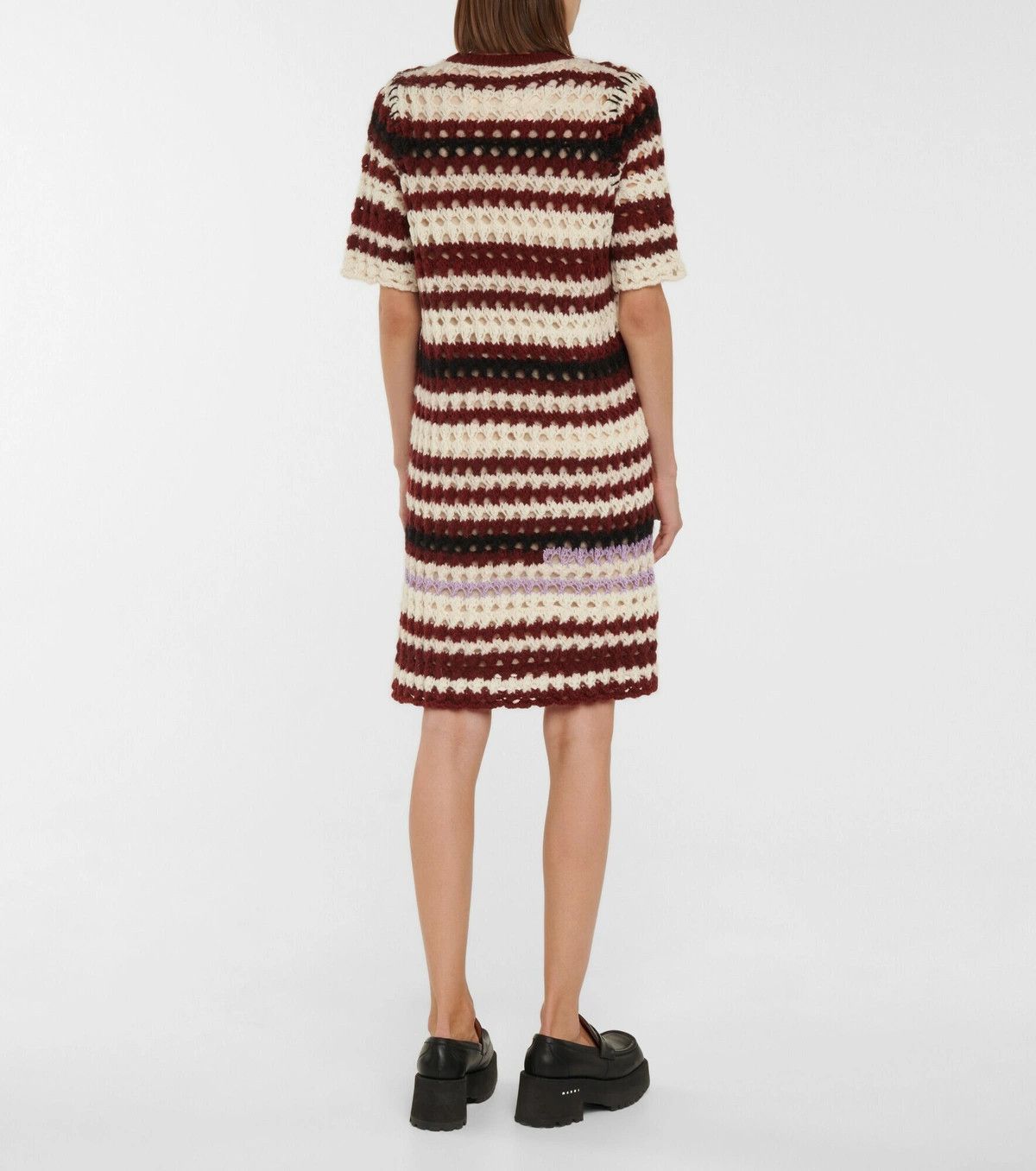 Marni o1y1025 Crewneck Mini Dress in Multicolor Size S / US 4 / IT 40 - 3 Thumbnail