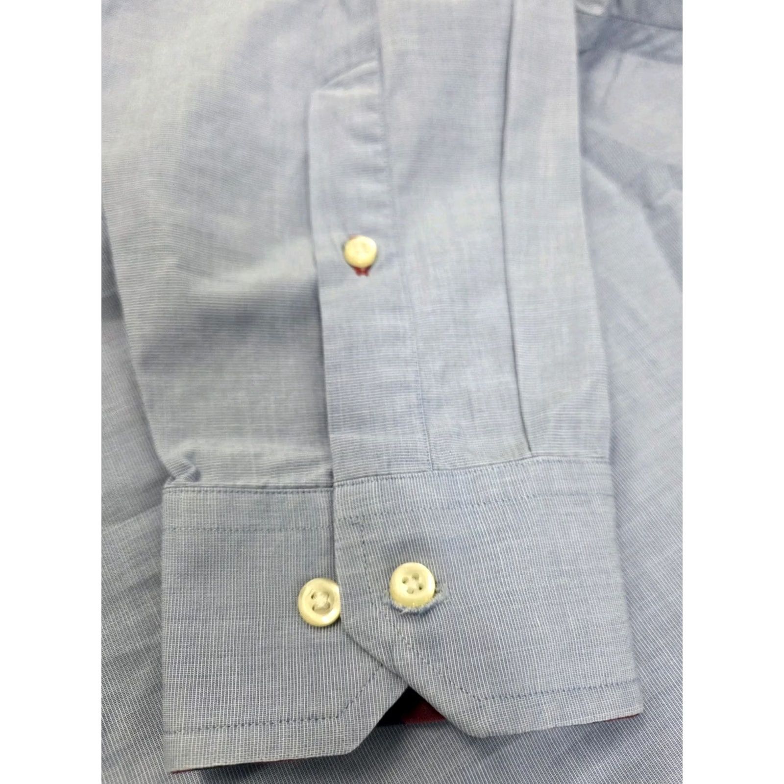 Ben Sherman Ben Sherman Mens Long Sleeve Button-Up Light Blue Shirt L 46 in Regular Cotton Button-Up Classic Casual Shirt Sleeve Length: Long Sleeve Crew Neck? Size US L / EU 52-54 / 3 - 7 Thumbnail