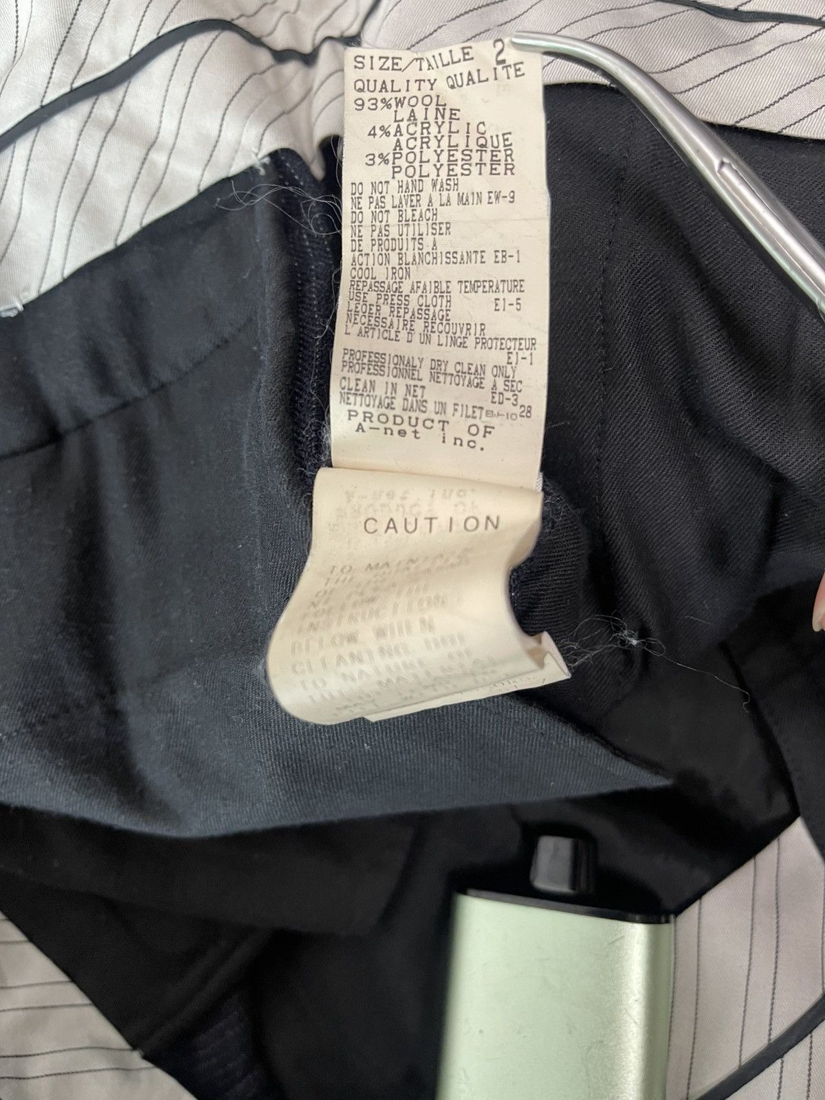 Tsumori Chisato tsumori chisato brush wool pinstripes trousers Size US 31 - 10 Thumbnail