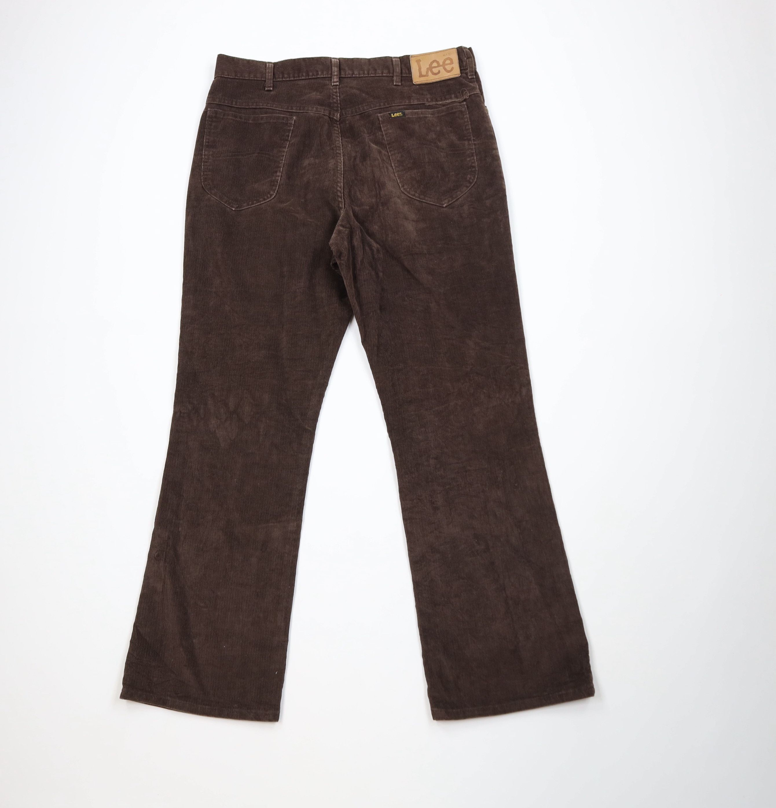 Lee Vintage 70s Lee Wide Leg Corduroy Chino Pants Brown USA Size US 34 / EU 50 - 10 Thumbnail