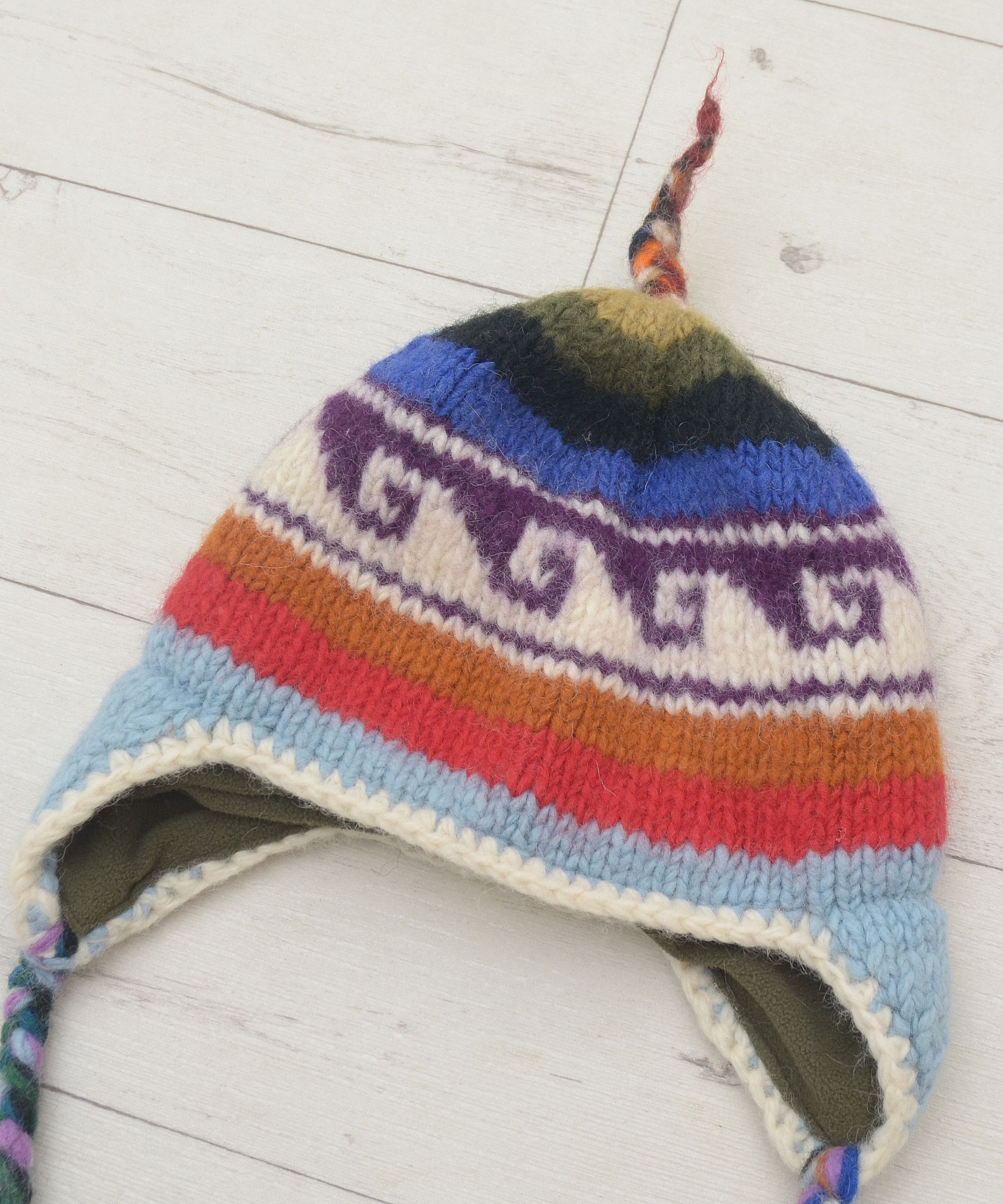 Handmade × Vintage Vintage Wool Beanie Cap Trapper Hat Hand Made Nepal Y2K Size ONE SIZE - 3 Thumbnail