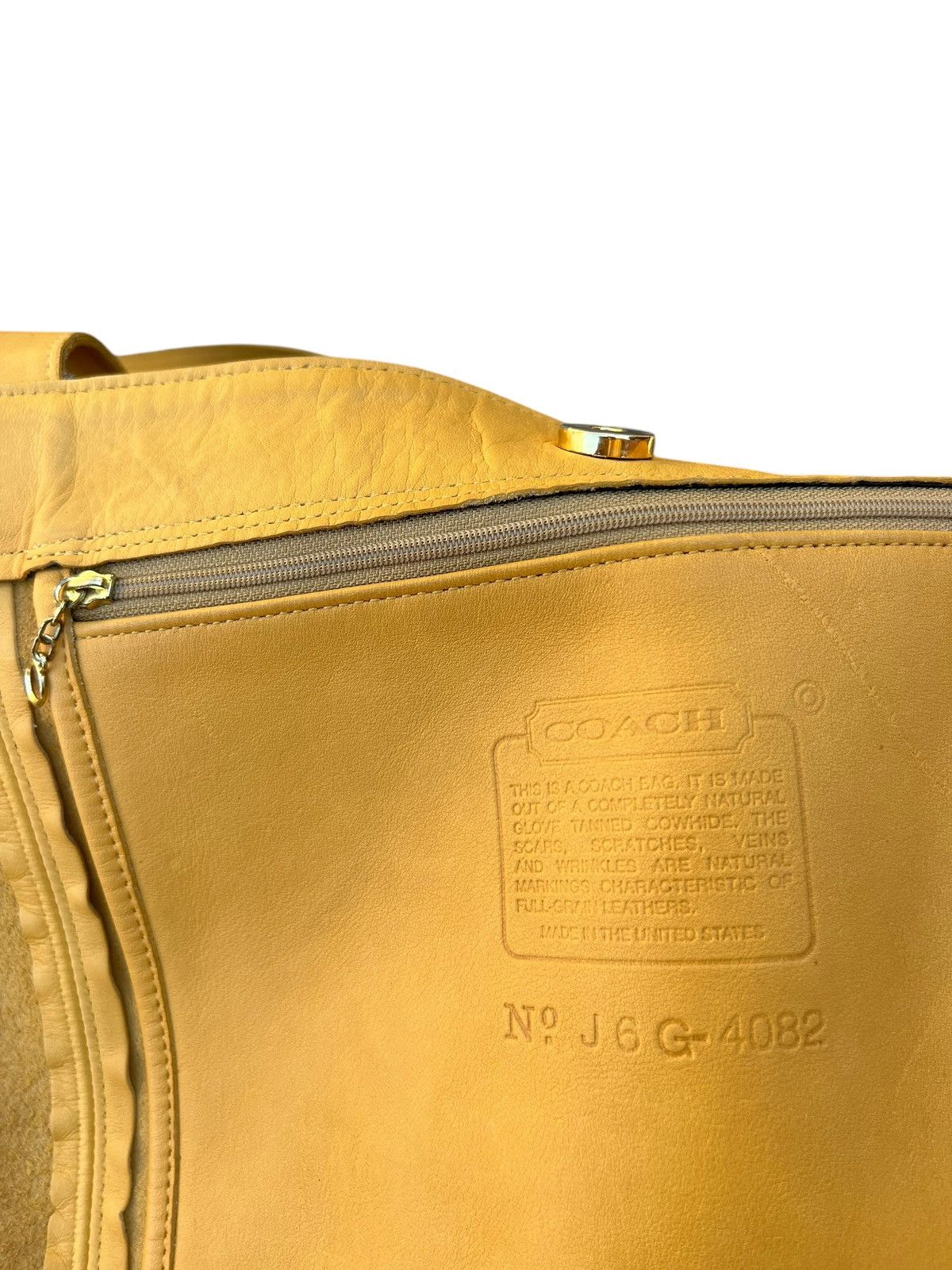 Leather Vintage 90s COACH Scratches Stains Patina Leather Tote Bag Size ONE SIZE - 22 Thumbnail