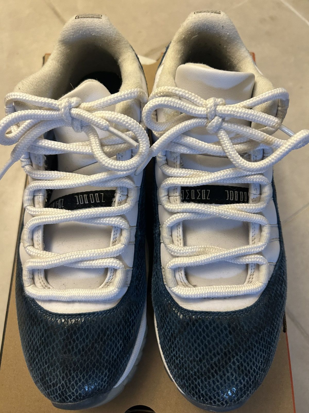 Jordan 11 Low Retro Navy Snakeskin